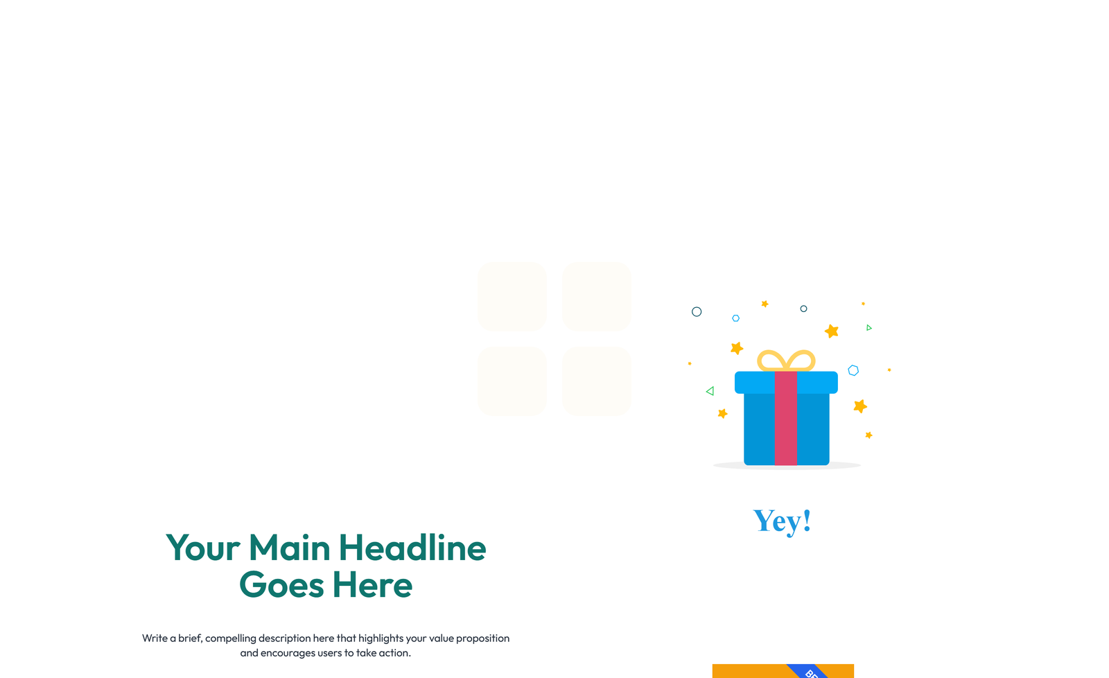 Screenshot of Split Hero with Text and Counters Left and Image Right 38 - Elementor Hero Sections component