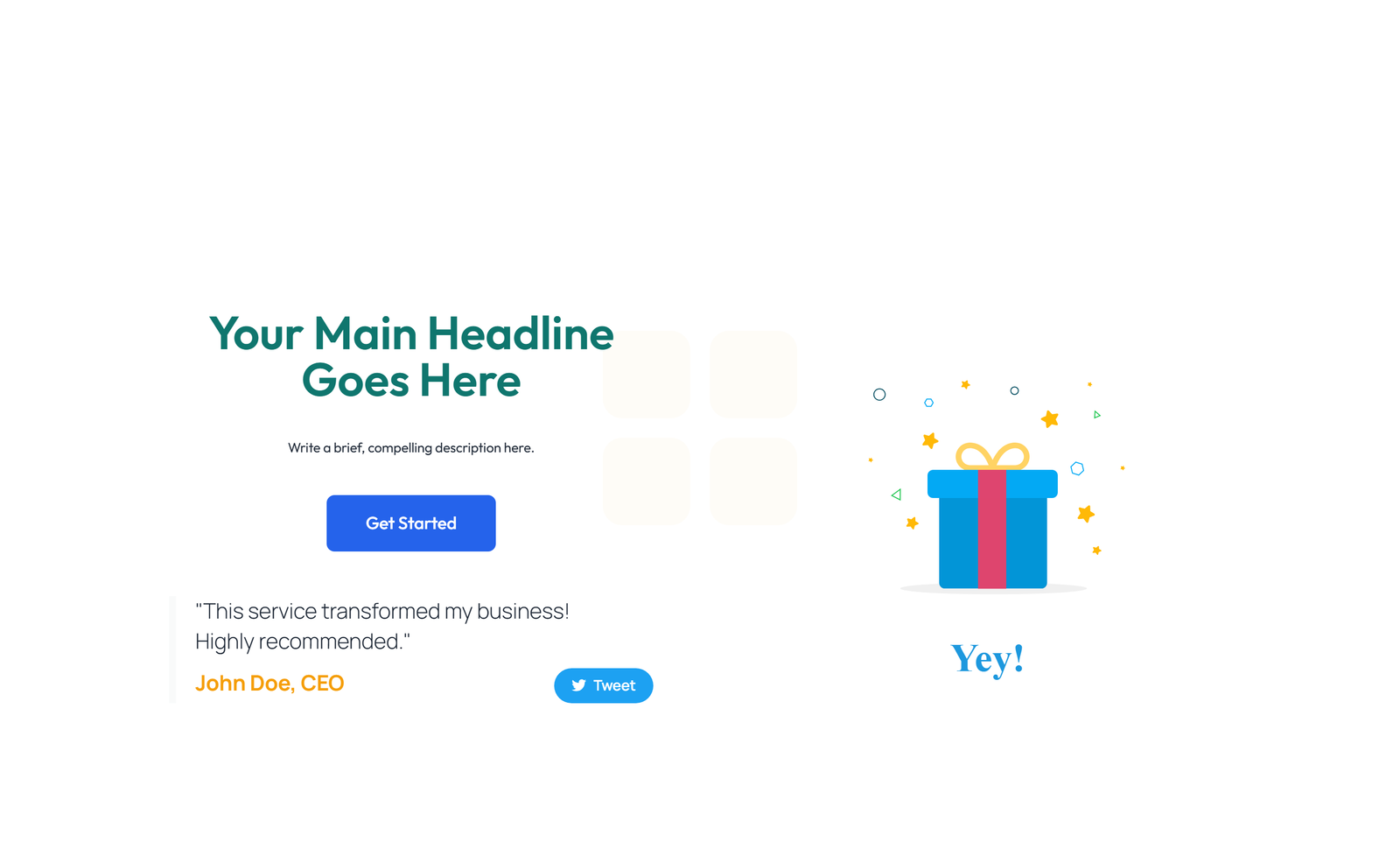 Screenshot of Centered Hero with H1, Subtitle, CTA, Trust Logos 39 - Elementor Hero Sections component