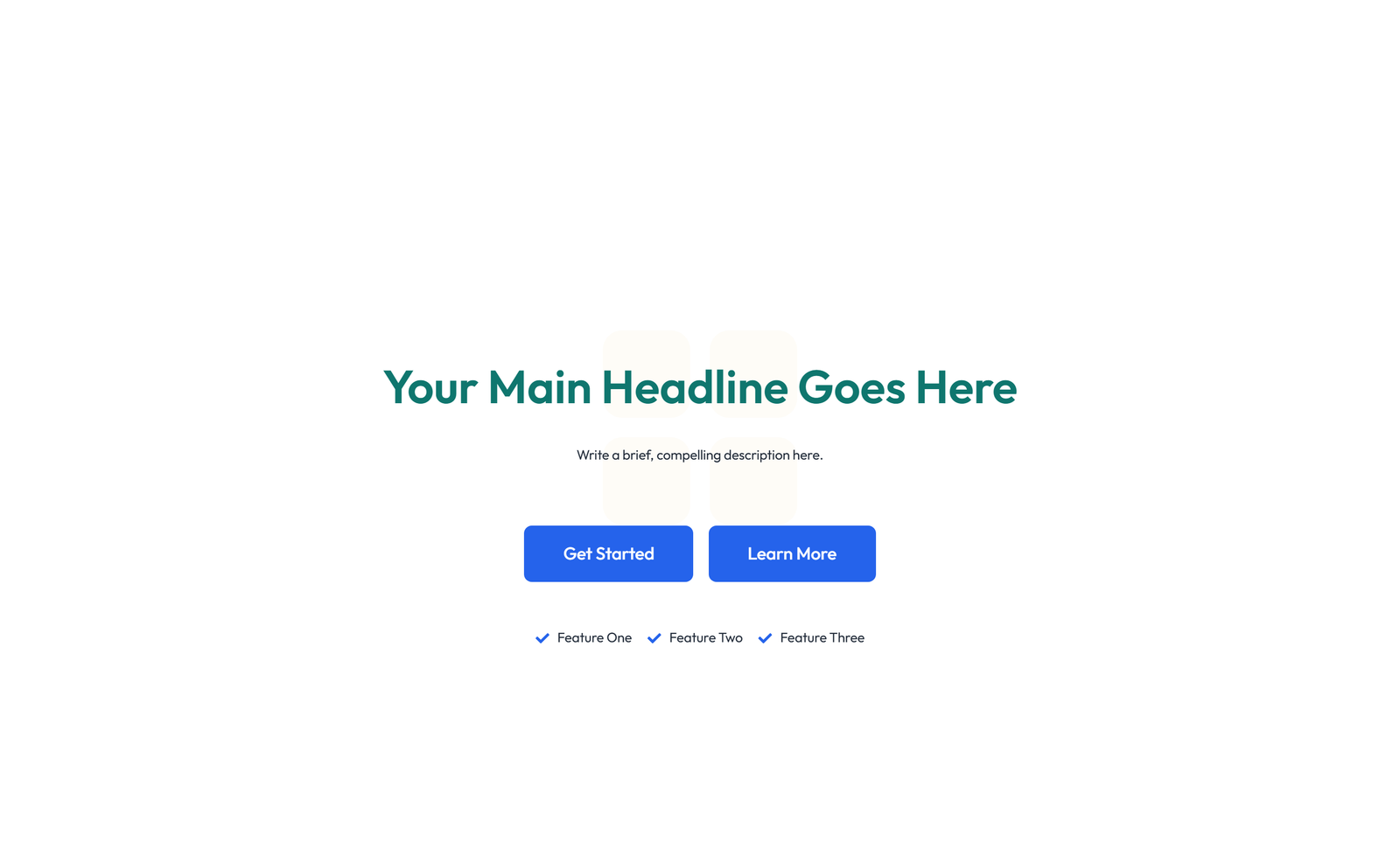 Screenshot of Centered Hero with H1, Subtitle, CTA, 3 Counter Stats 40 - Elementor Hero Sections component