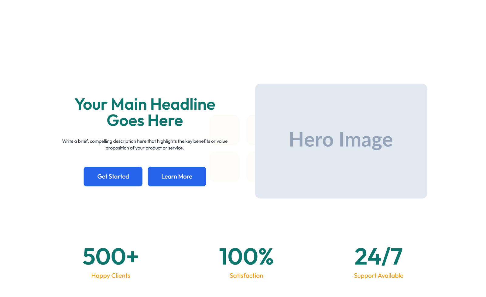 Split Hero with Image Left and Text Right and CTA 42 - Elementor component