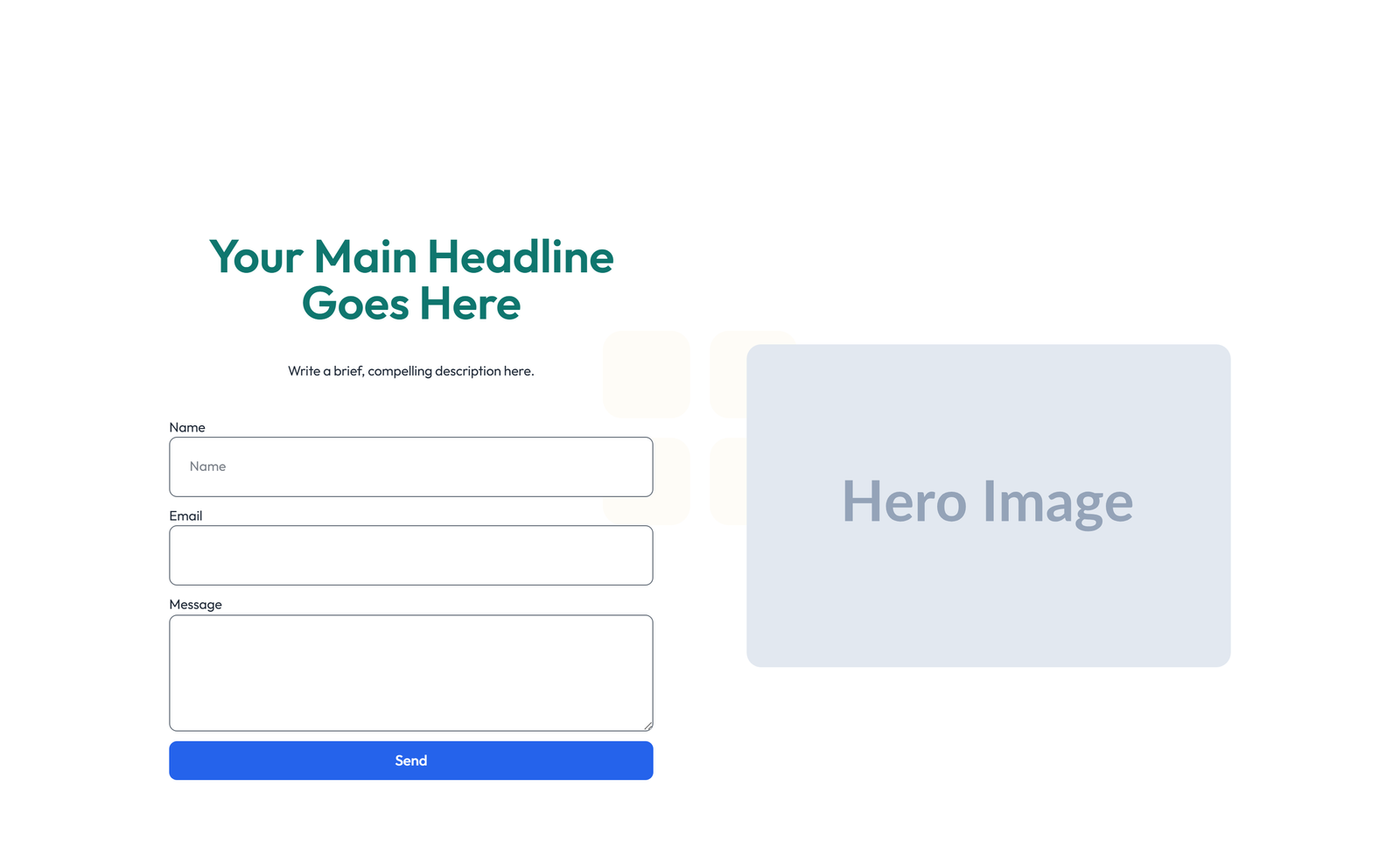 Split Hero with Text Left and Image Right and Two Buttons 43 - Elementor component