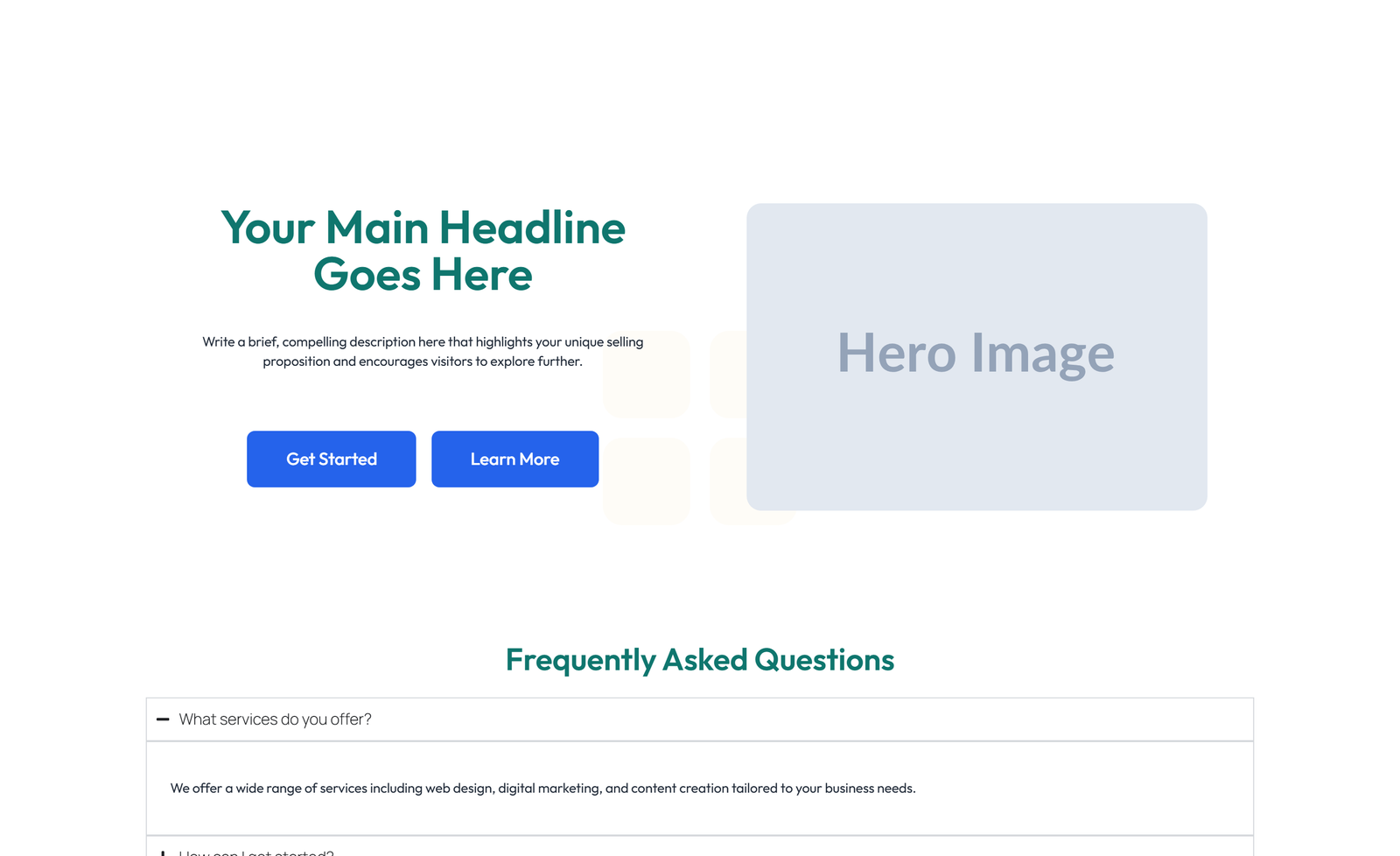 Split Hero with Text and Counters Left and Image Right 43 - Elementor component