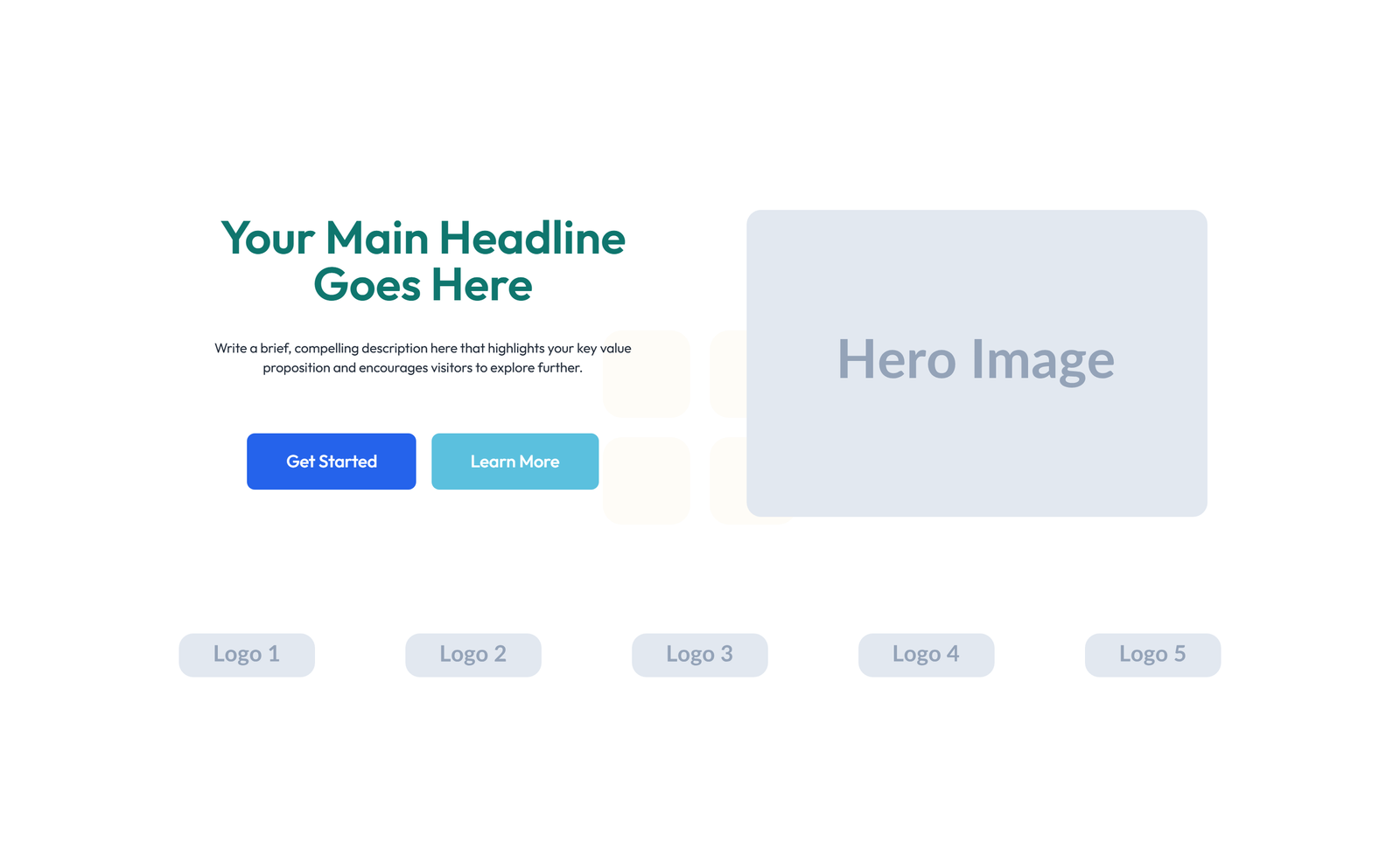 Centered Hero with H1, Subtitle, CTA, 3 Counter Stats 45 - Elementor component