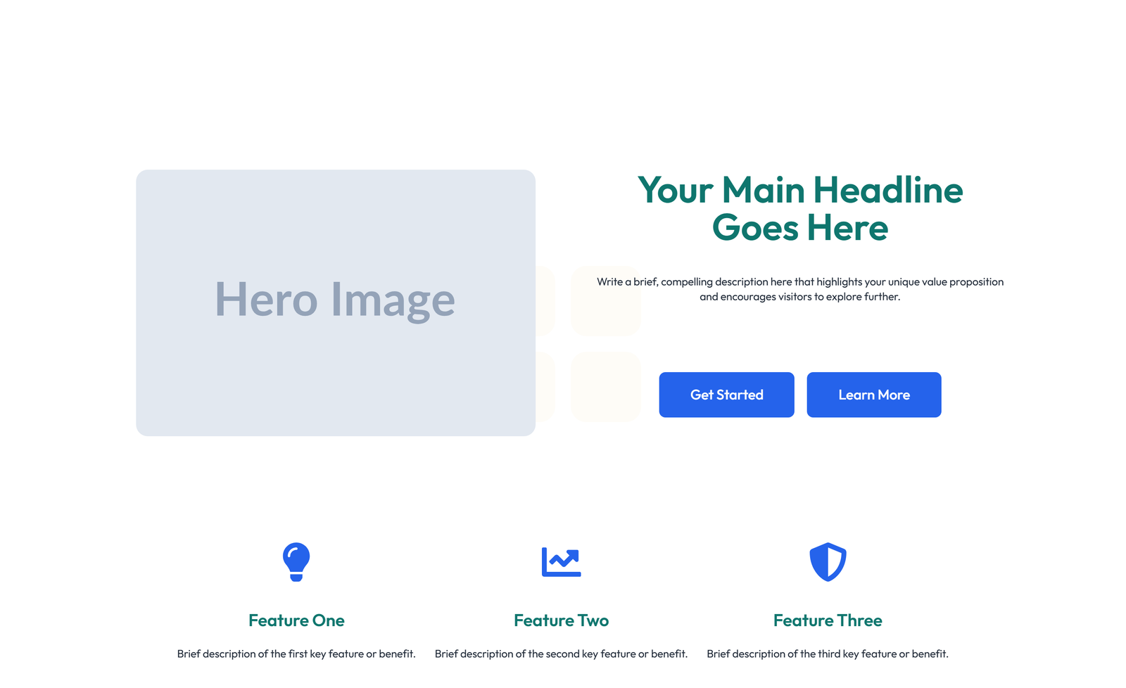 Centered Hero with H1, Subtitle, Two CTA Buttons 45 - Elementor component