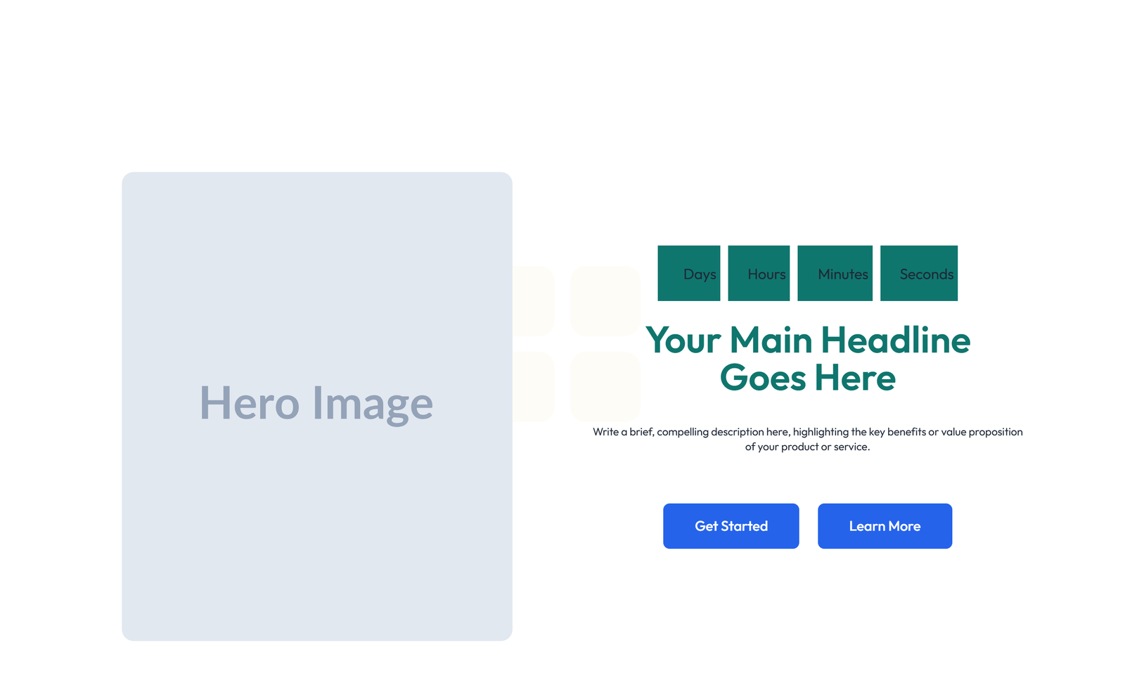 Centered Hero with H1, Subtitle, CTA Button 46 - Elementor component