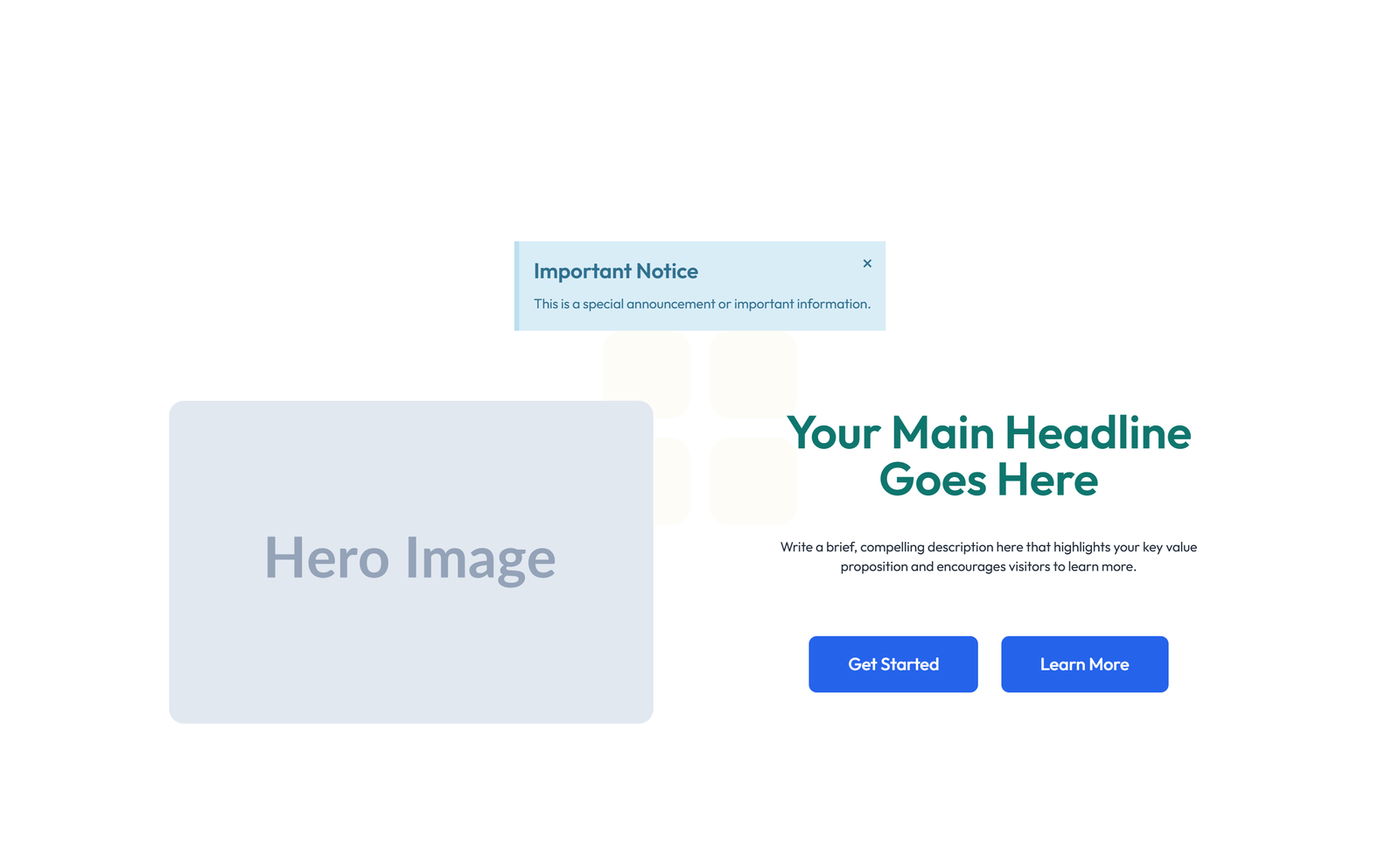 Split Hero with Text Left and Image Right and Two Buttons 46 - Elementor component