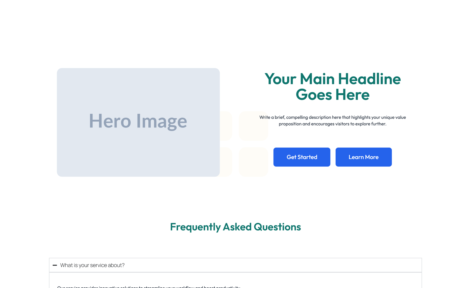 Centered Hero with H1, Subtitle, CTA, Social Icons 46 - Elementor component