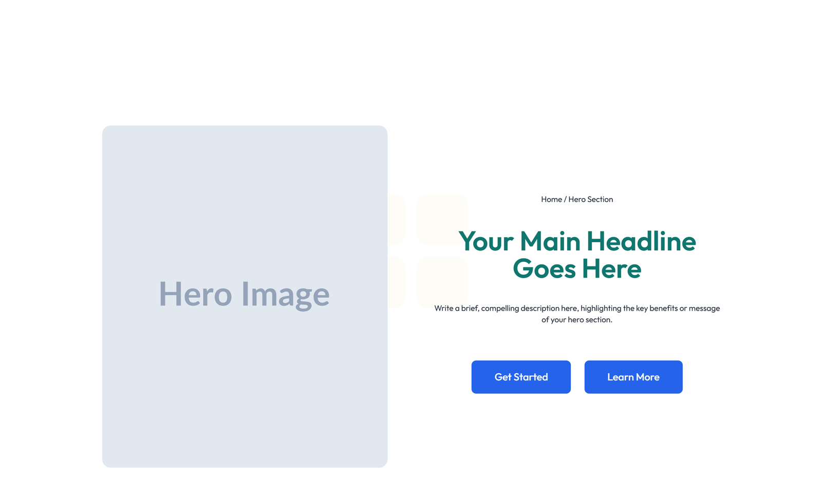 Centered Hero with H1, Subtitle, CTA Button 47 - Elementor component