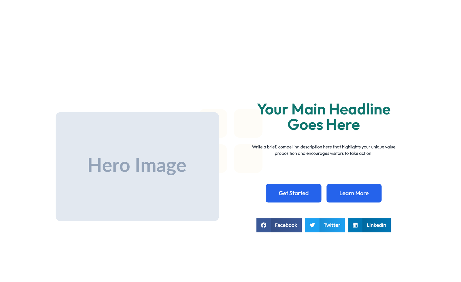 Centered Hero with H1, Subtitle, CTA, Trust Logos 47 - Elementor component