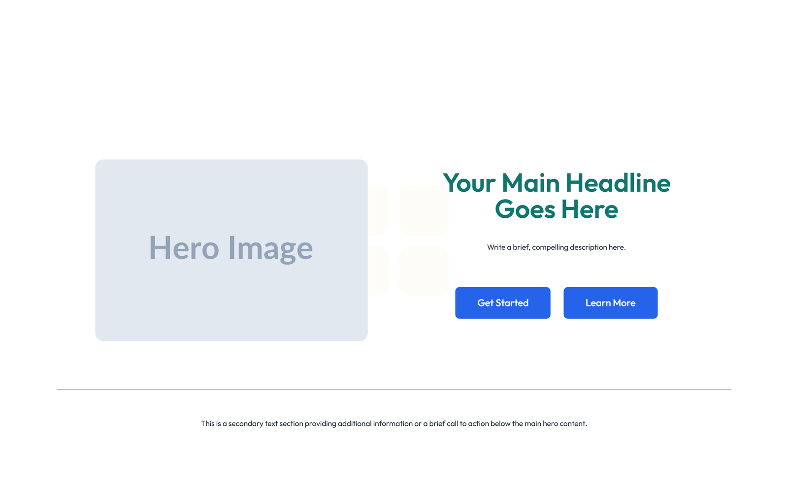 Centered Hero with H1, Subtitle, CTA, Social Icons 47 - Elementor component
