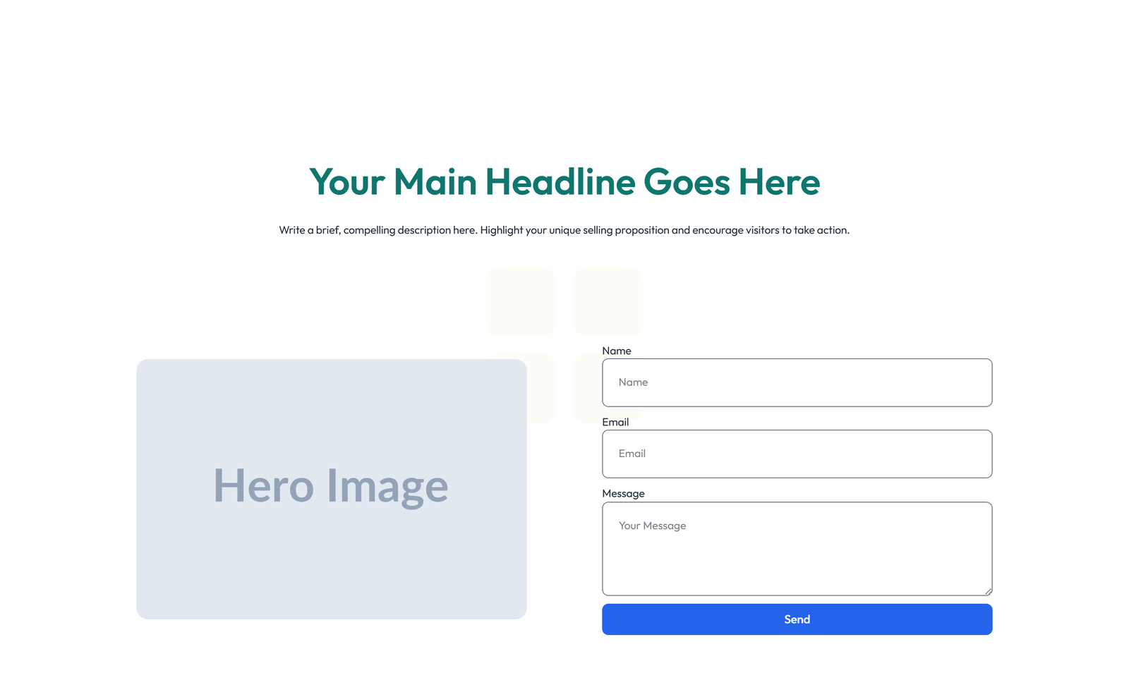 Centered Hero with H1, Subtitle, CTA, Social Icons 51 - Elementor component