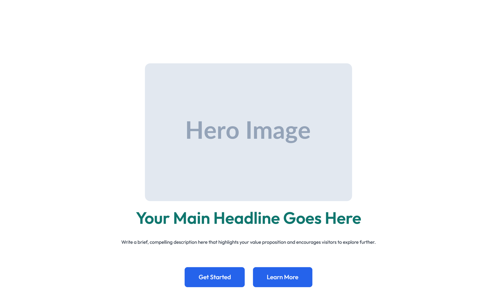 Centered Hero with H1, Subtitle, CTA, Social Icons 56 - Elementor component