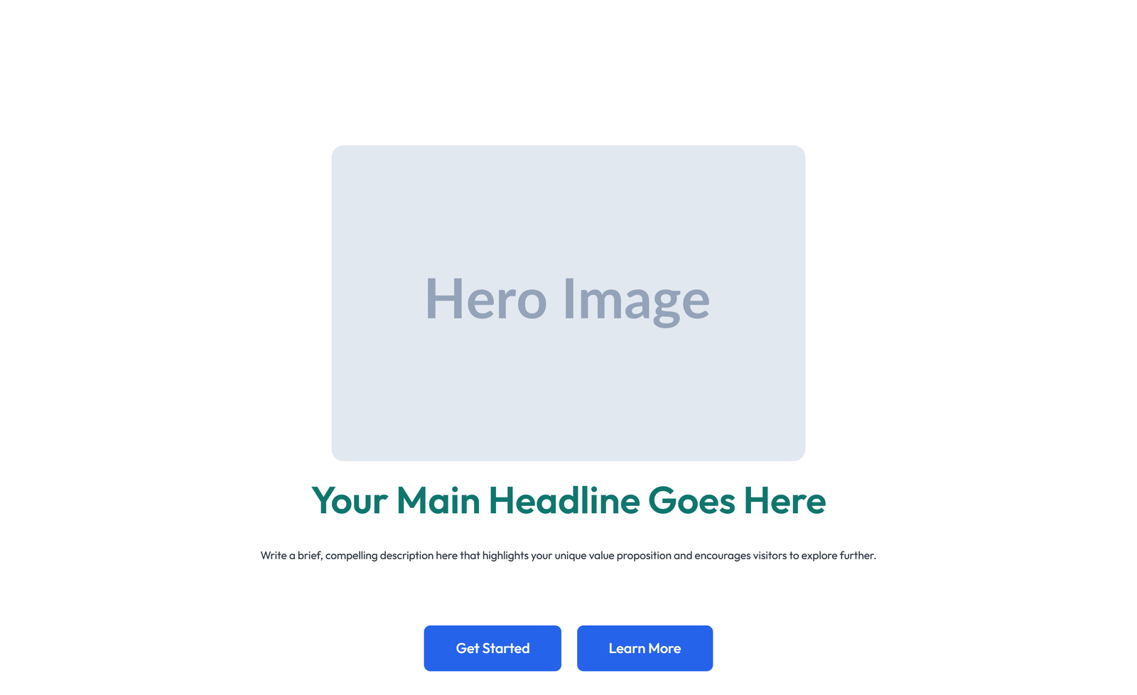 Centered Hero with H1, Subtitle, CTA, Social Icons 57 - Elementor component