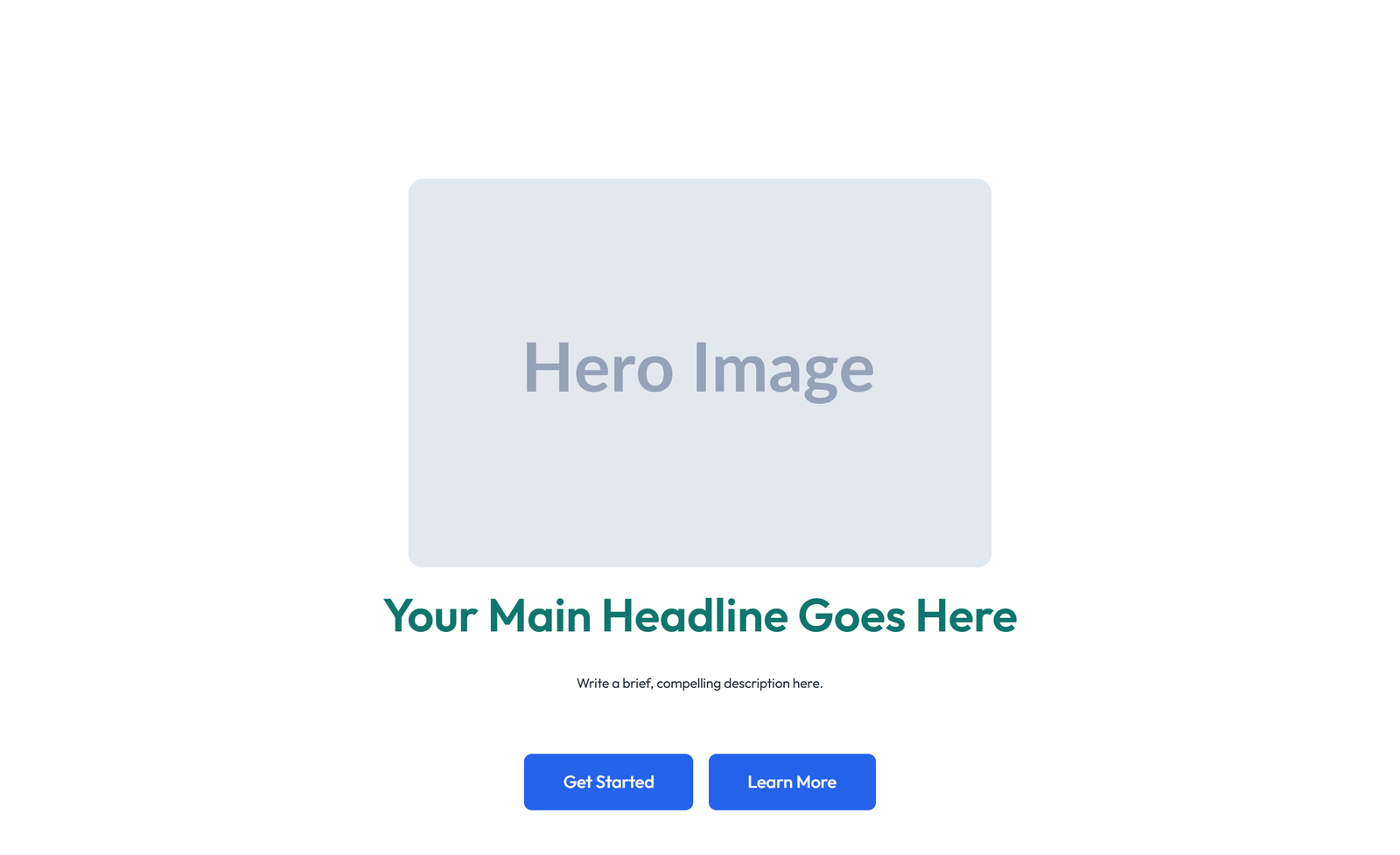 Centered Hero with H1, Subtitle, Two CTA Buttons 57 - Elementor component