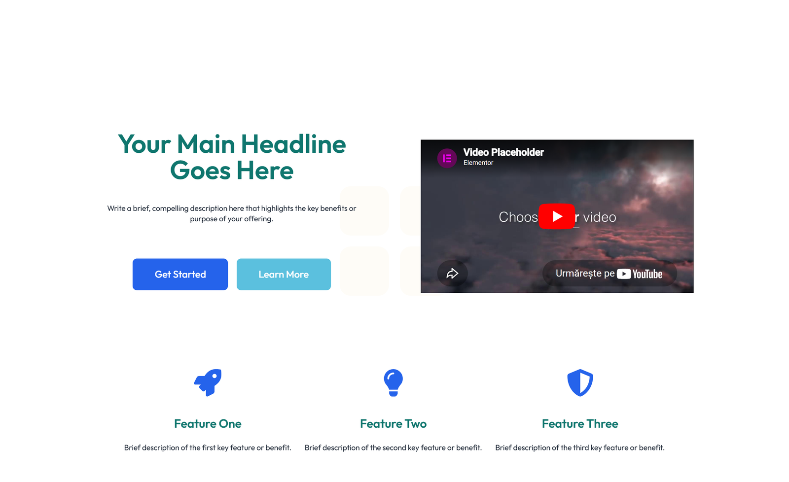 Split Hero with Image Left and Text Right and CTA 59 - Elementor component