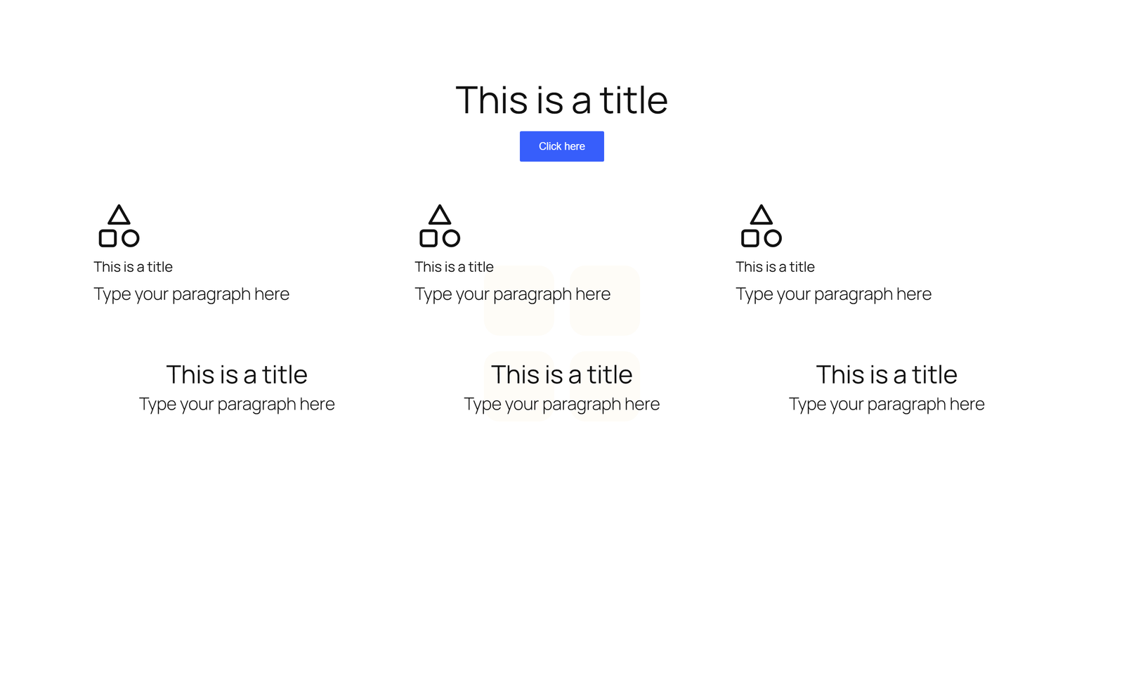 Screenshot of Centered Hero with Three Icon Cards and Stat Row - Elementor Hero Sections component