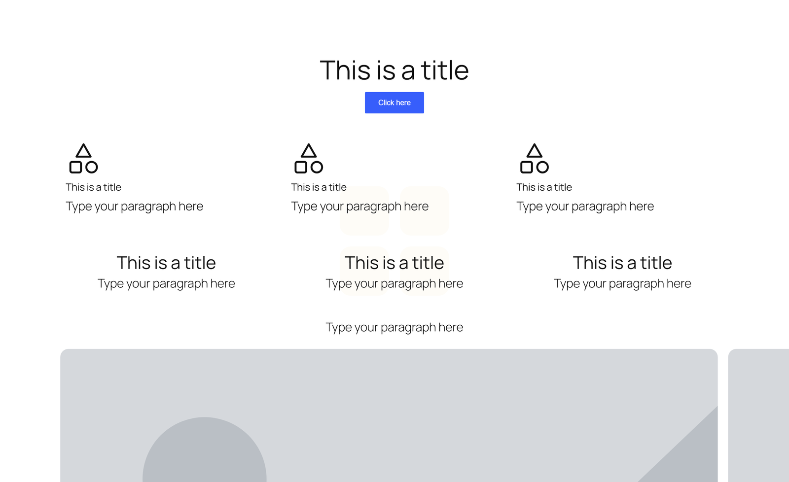 Centered Hero with Single Button, 3 Icon Cards, 4-logo Row - Elementor component