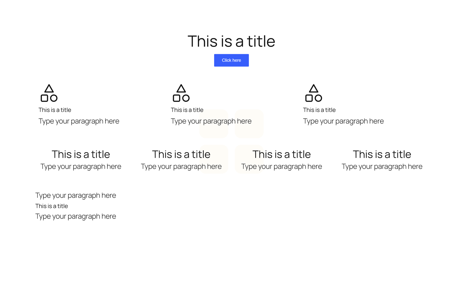 Centered Hero with Single Button, 3 Icon Cards, Quote Block, 2 - Elementor component