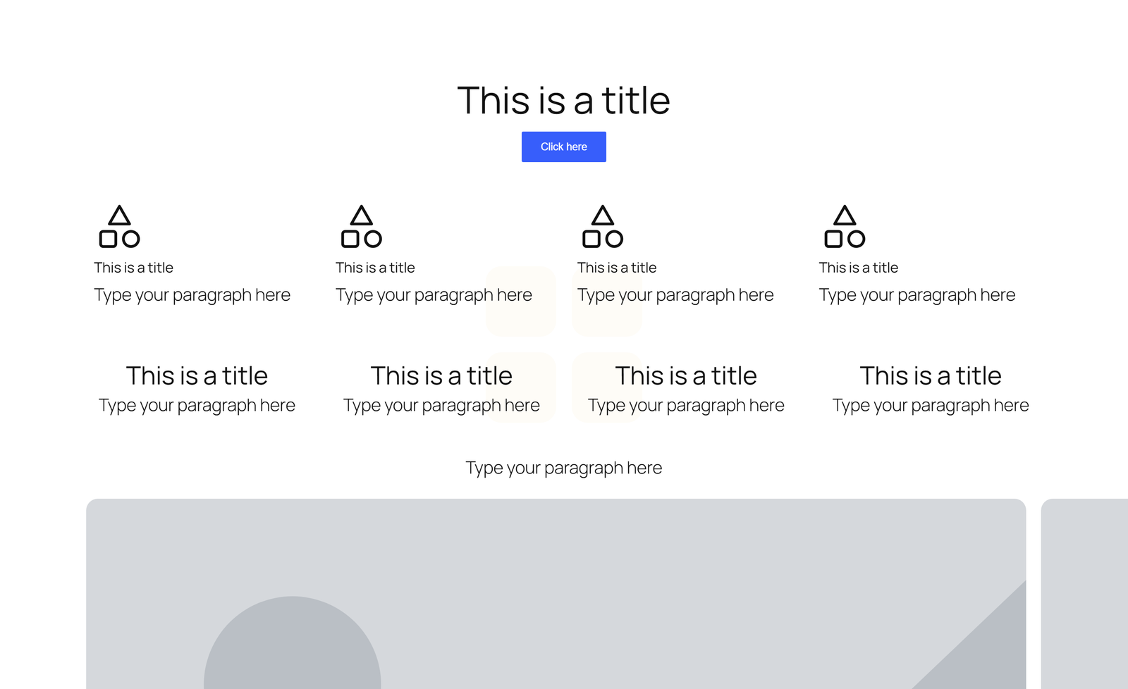 Centered Hero with Single Button, 4 Icon Cards, 4-logo Row, 2 - Elementor component