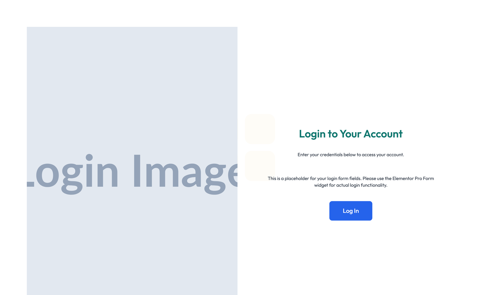 Login Layout Style 4 5 - Elementor component