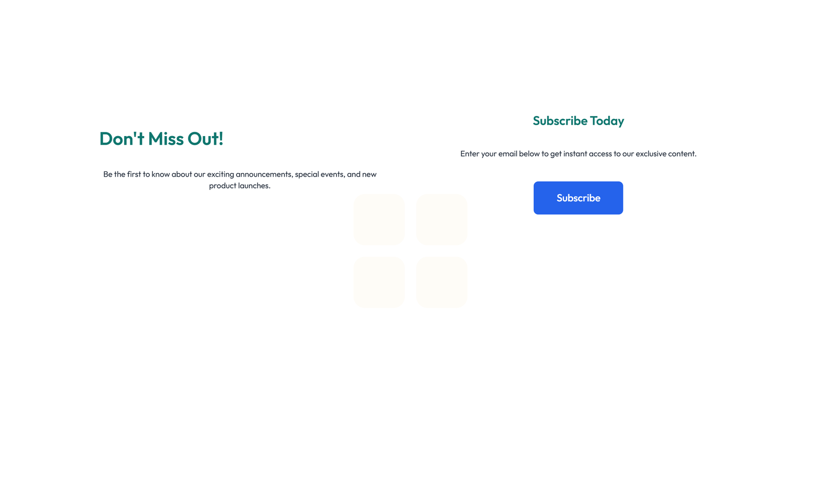 Screenshot of Newsletter Layout Style 4 5 - Elementor Newsletter / Signup component