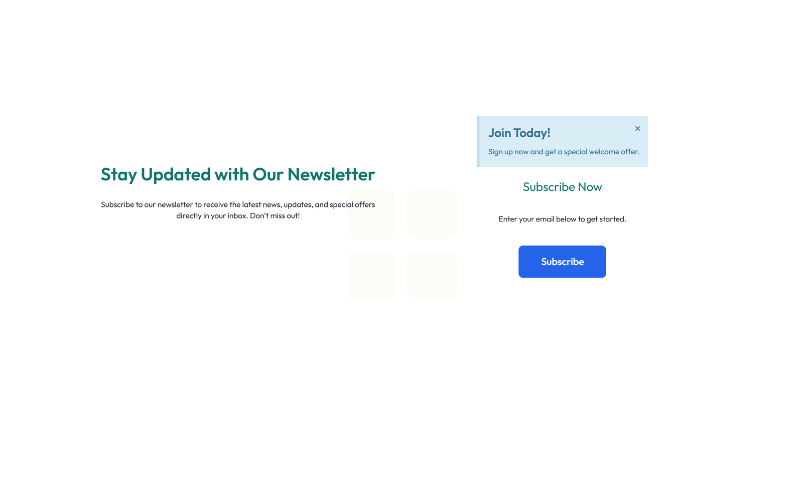 Screenshot of Newsletter Layout Style 5 7 - Elementor Newsletter / Signup component