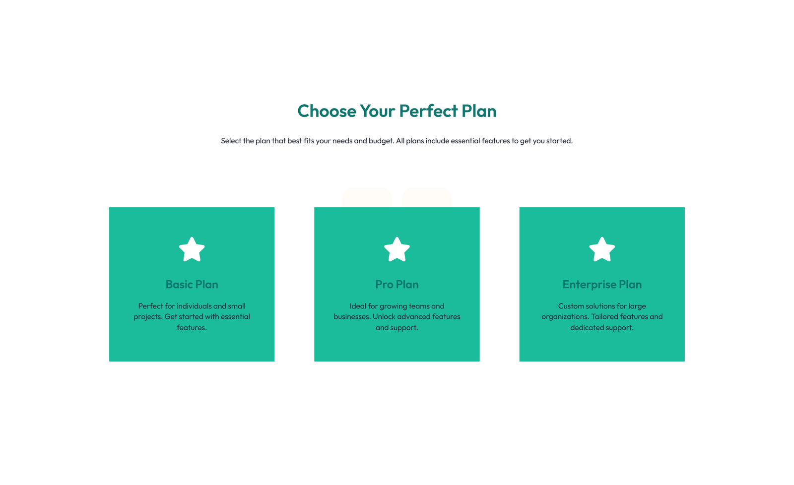 Pricing with 2-column Price Table Comparison 27 - Elementor component