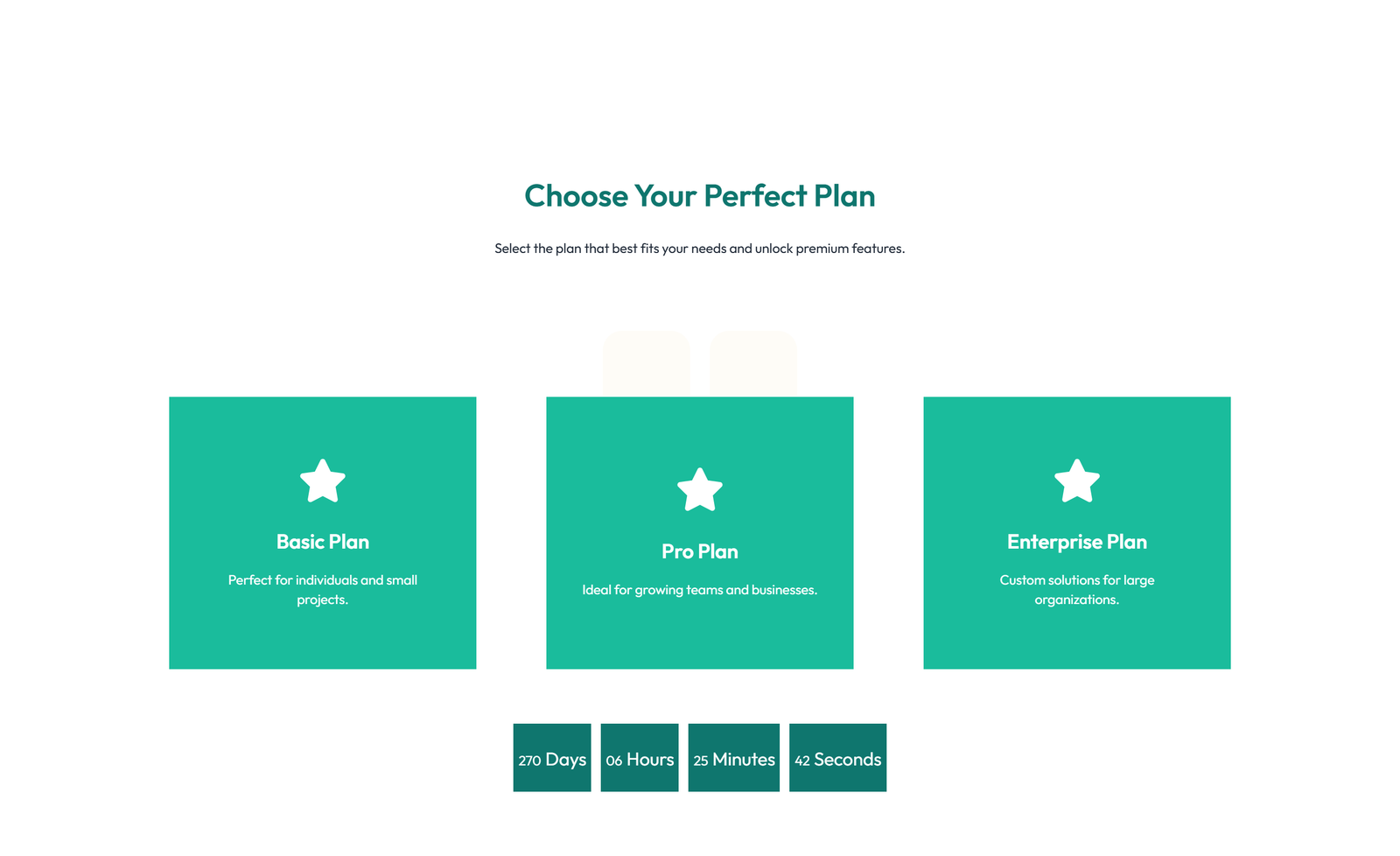 Pricing with 2-column Price Table Comparison 96 - Elementor component