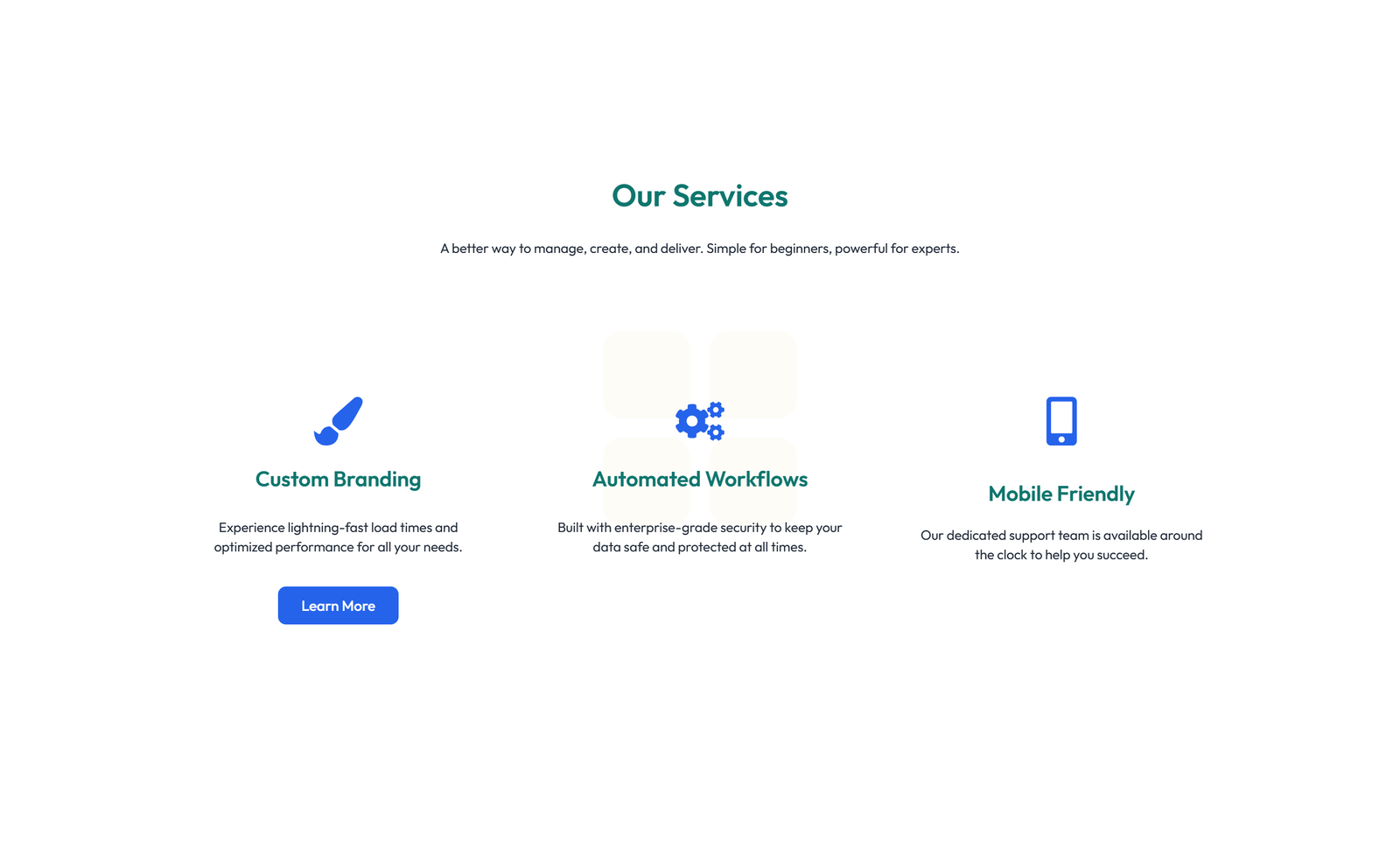 Screenshot of Service Layout Style 4 25 - Elementor Services Sections component