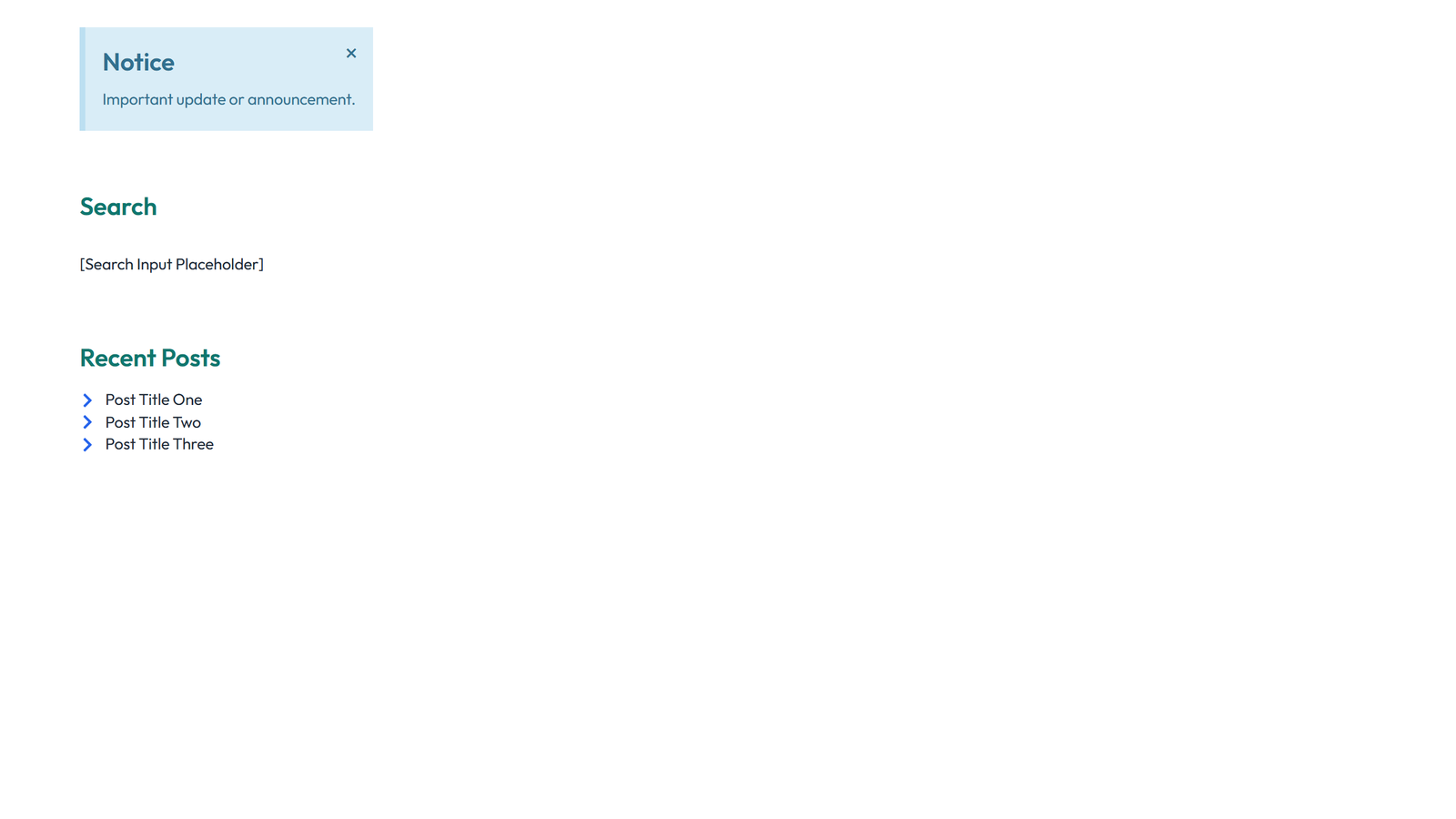 Screenshot of Sidebar Layout Style 1 4 - Elementor Sidebars component