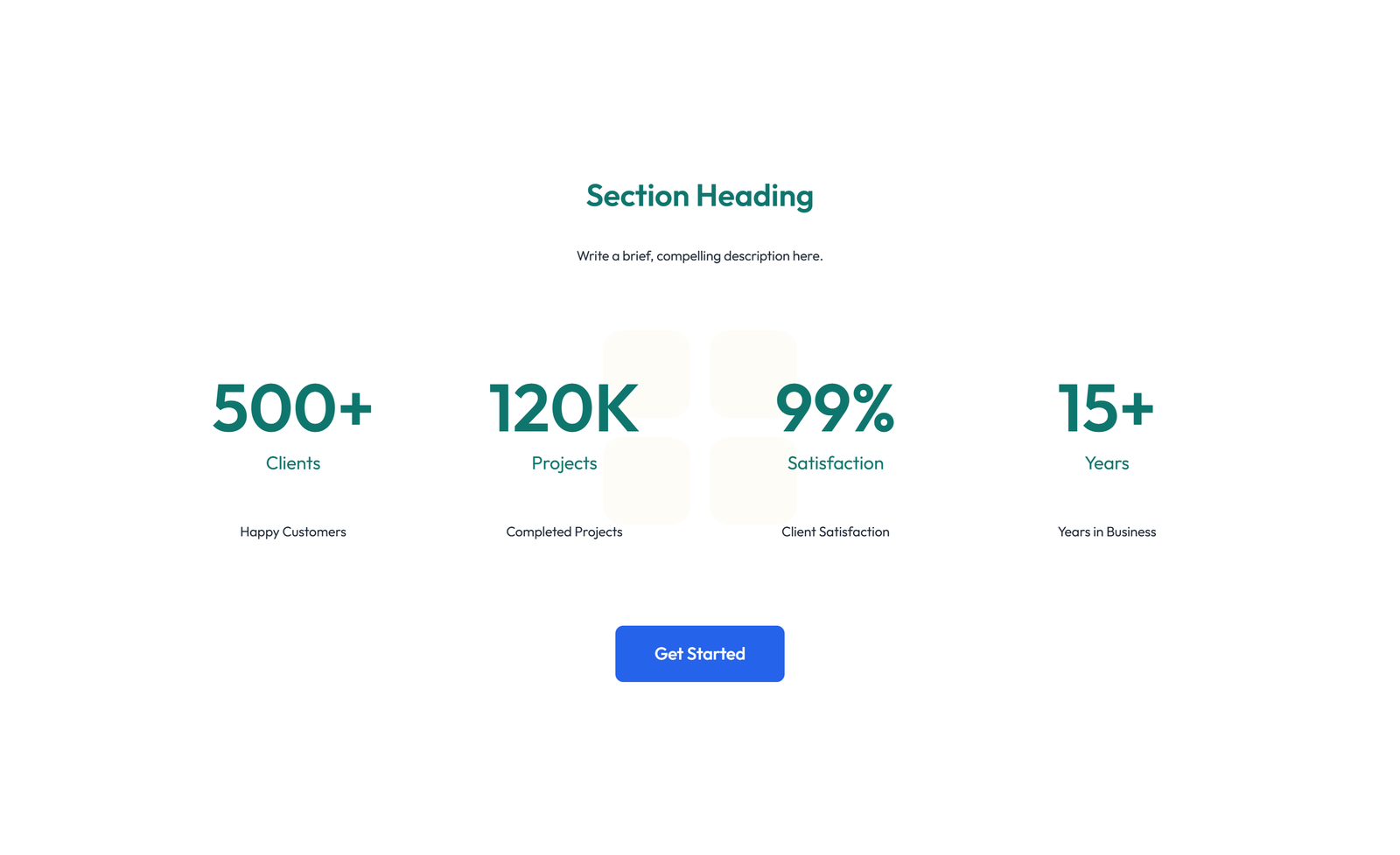 Screenshot of Stats Layout Style 2 - Elementor Stats / Counters component