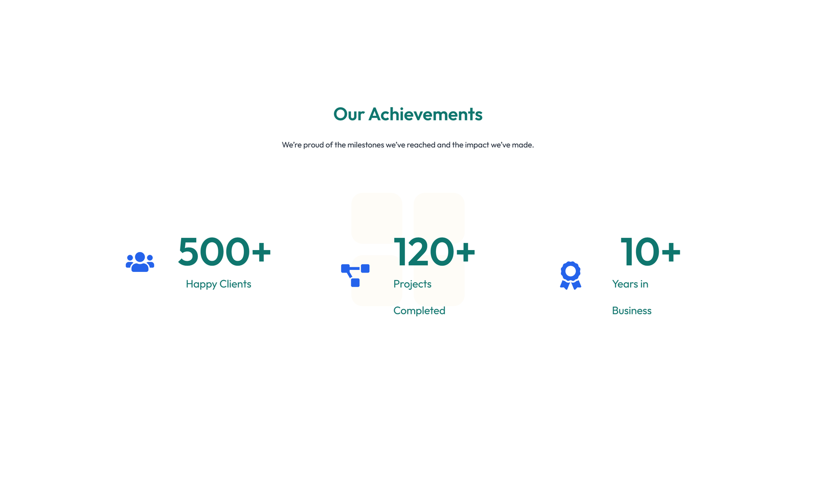 Screenshot of Stats Layout Style 2 5 - Elementor Stats / Counters component