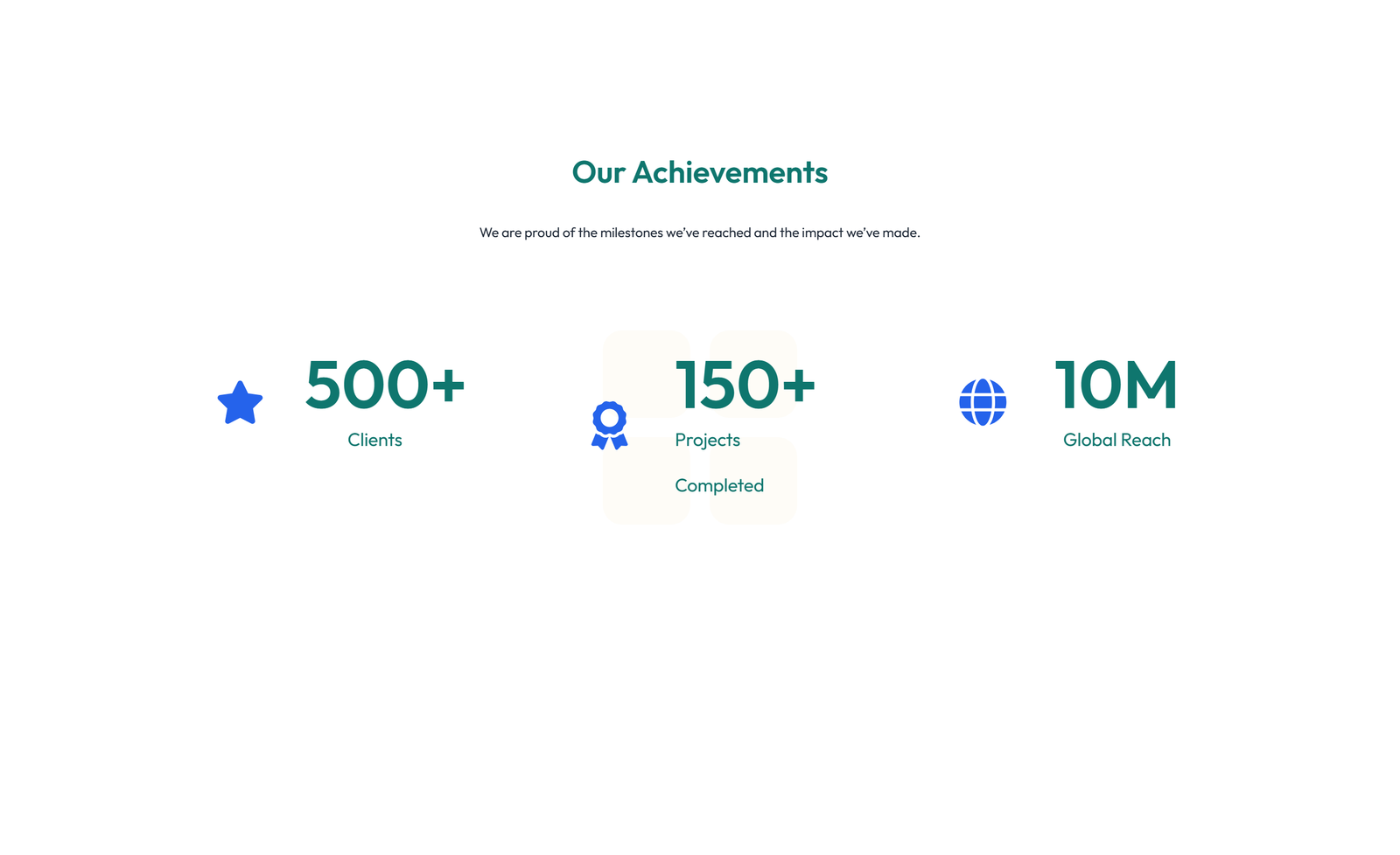 Screenshot of Stats Layout Style 3 5 - Elementor Stats / Counters component