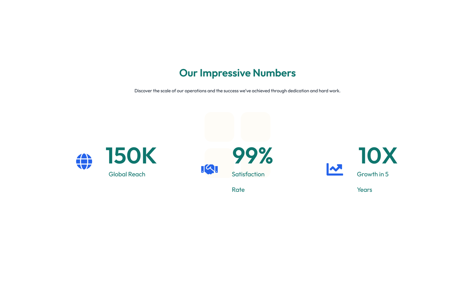 Screenshot of Stats Layout Style 3 6 - Elementor Stats / Counters component