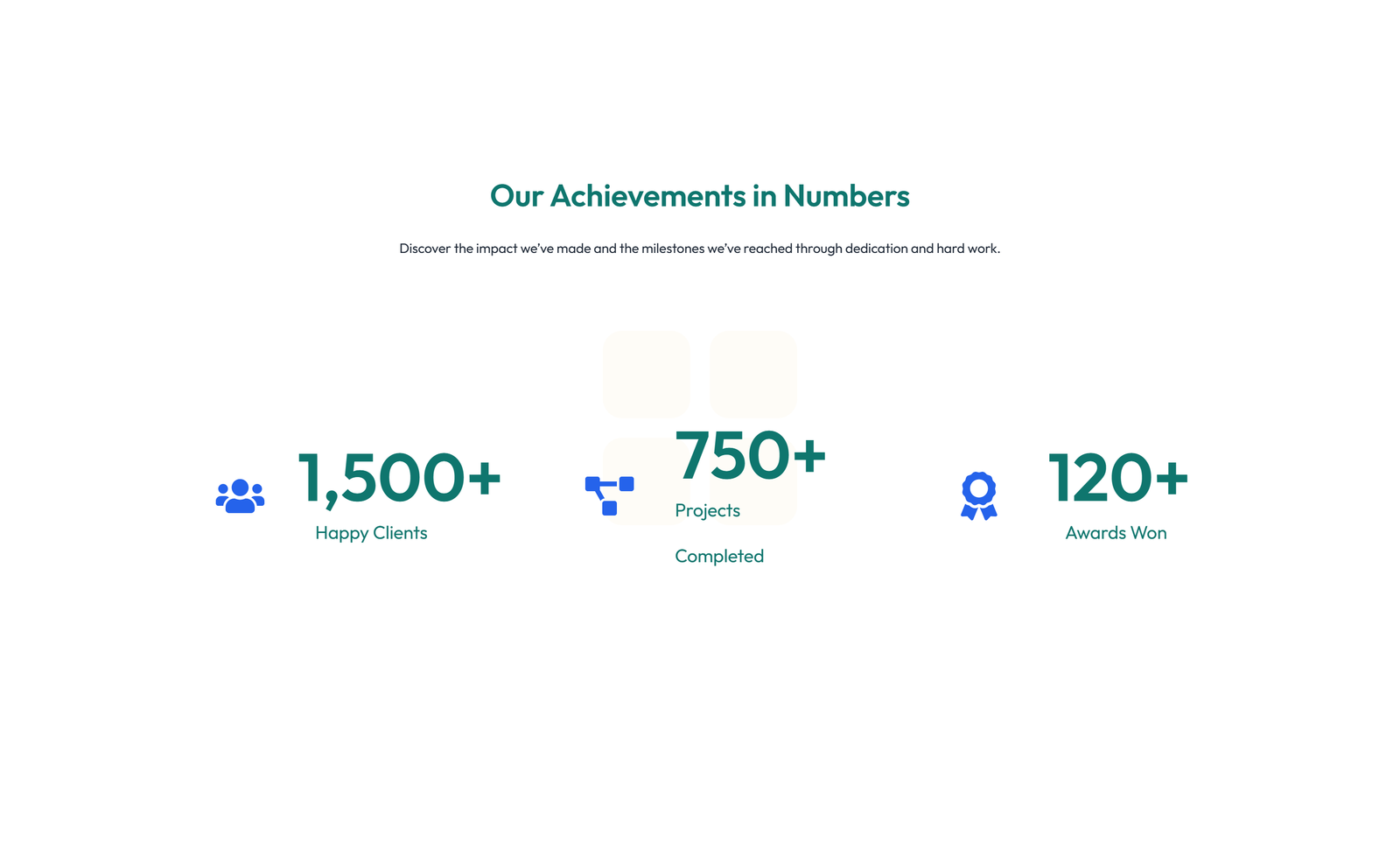 Screenshot of Stats Layout Style 5 6 - Elementor Stats / Counters component
