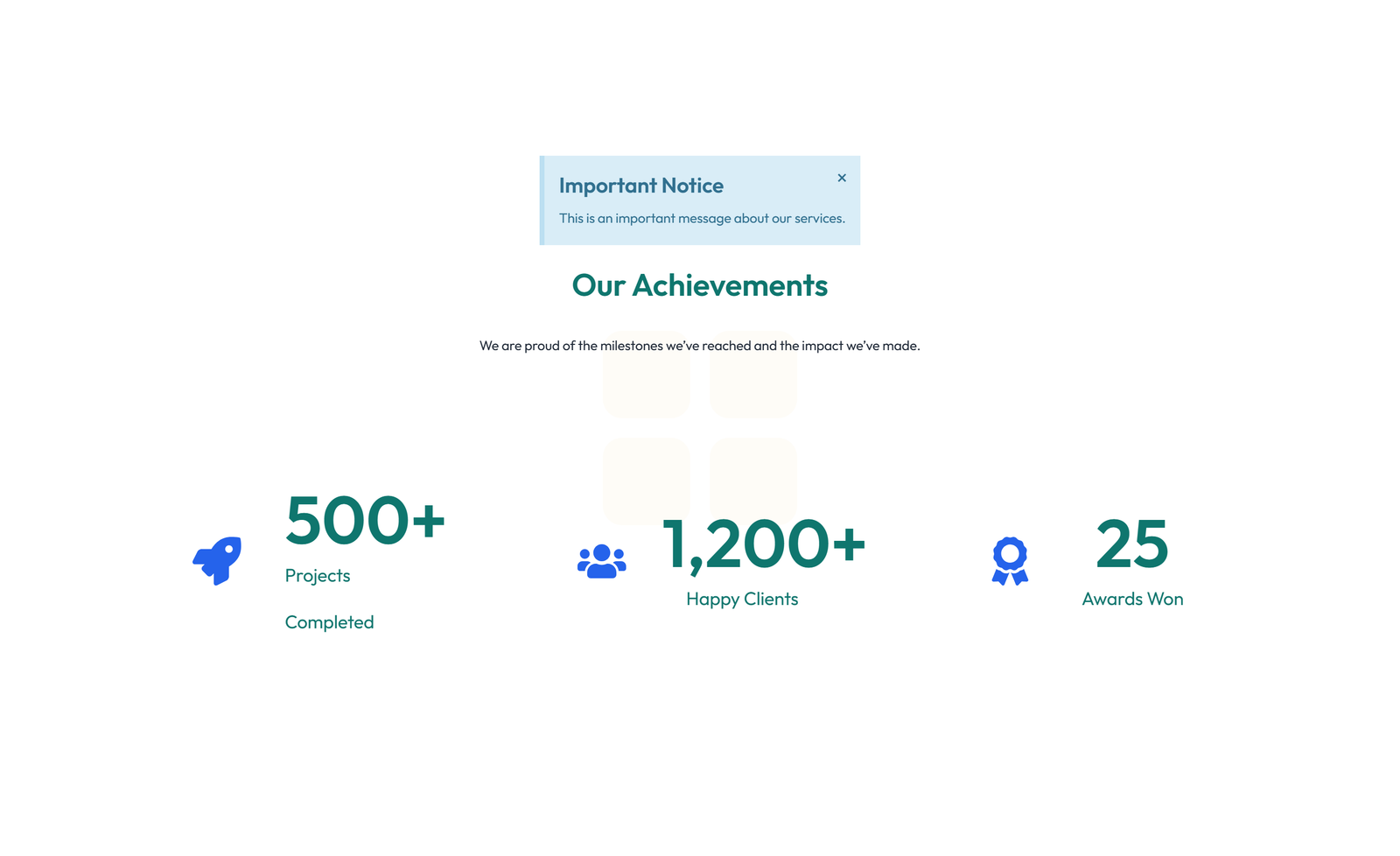 Screenshot of Stats Layout Style 5 7 - Elementor Stats / Counters component