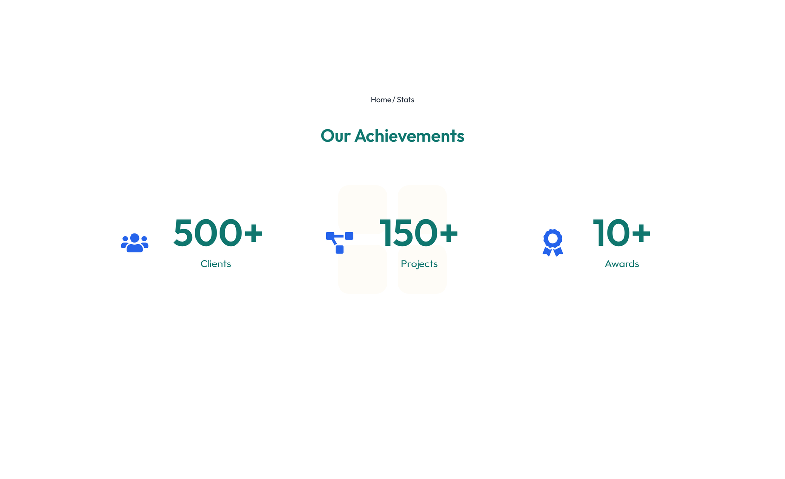 Screenshot of Stats Layout Style 6 7 - Elementor Stats / Counters component
