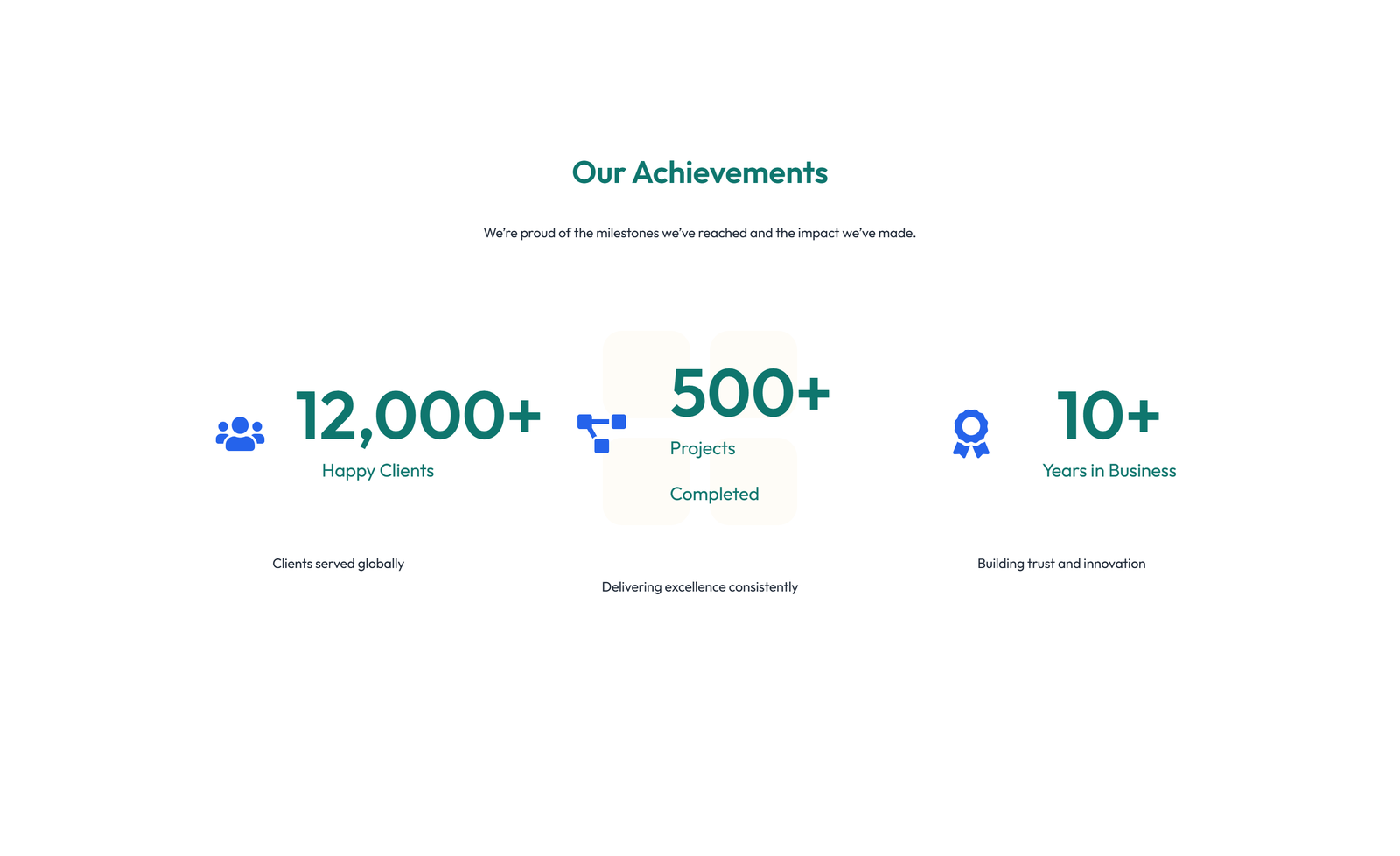 Screenshot of Stats Layout Style 2 8 - Elementor Stats / Counters component