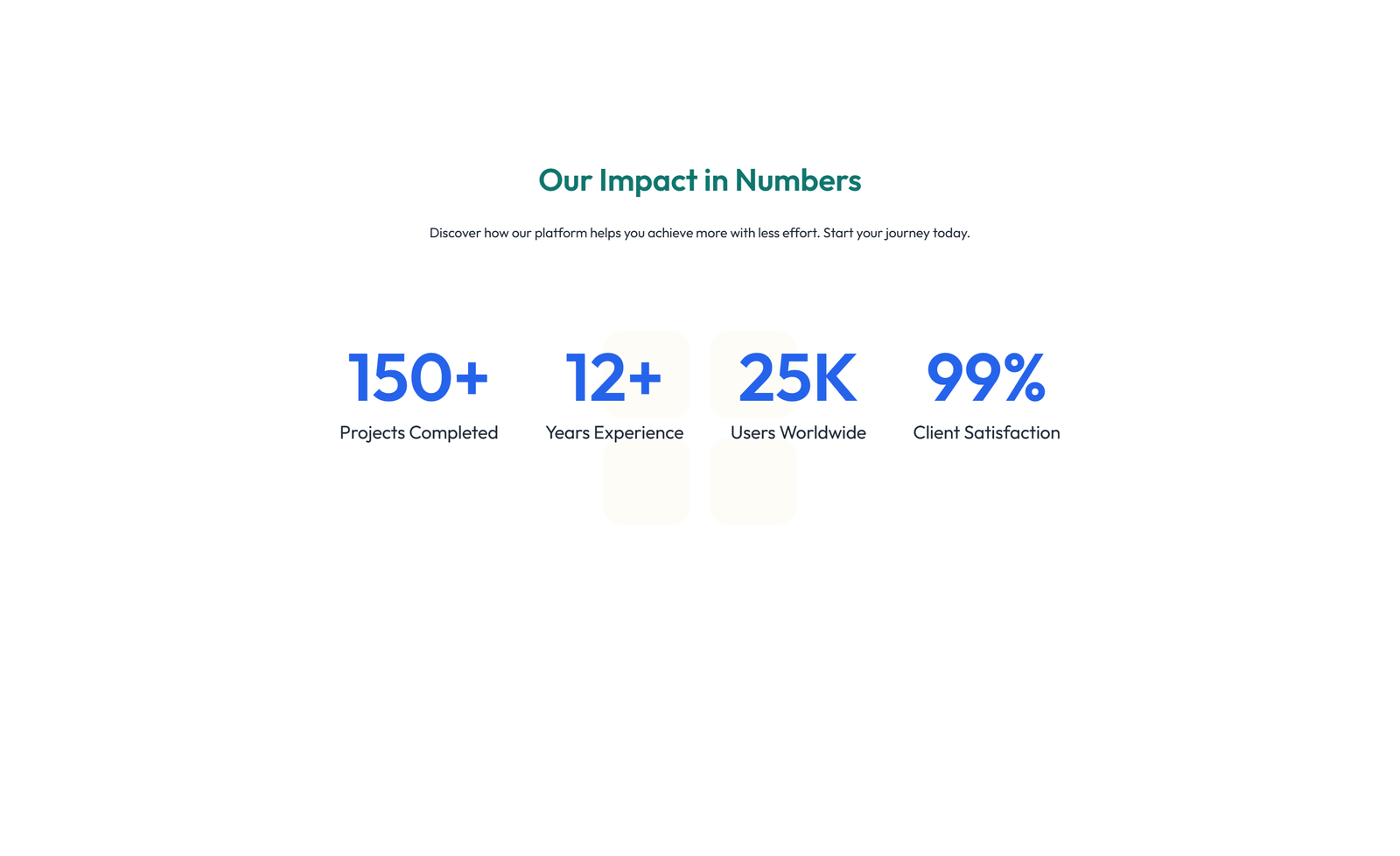 Screenshot of Stats Layout Style 2 25 - Elementor Stats / Counters component