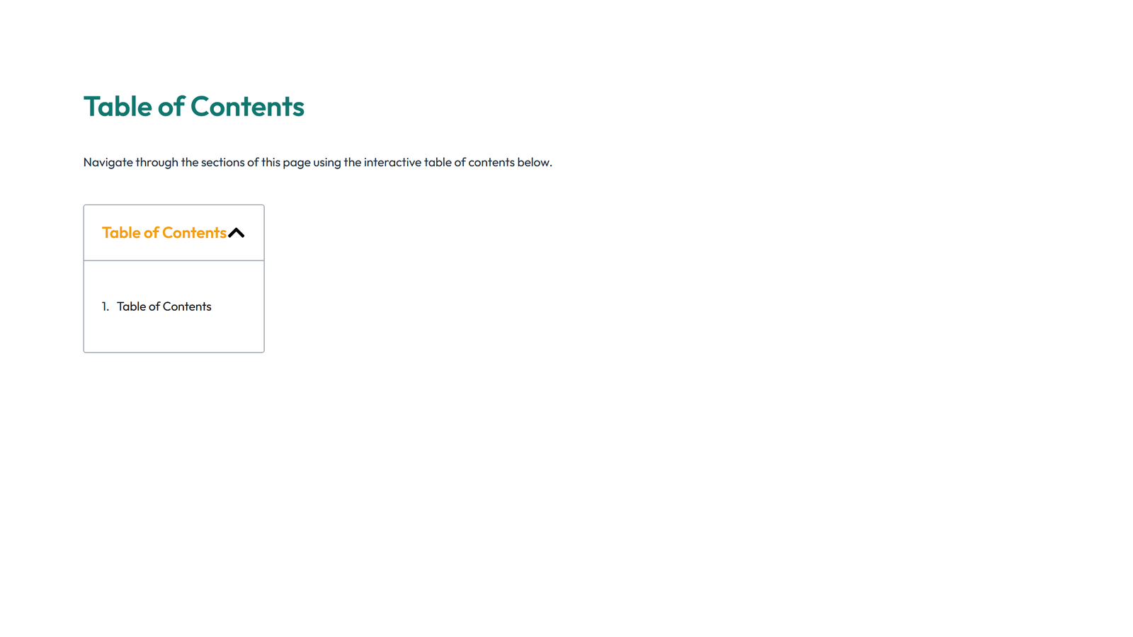 Screenshot of Table of Contents Layout Style 6 - Elementor Table of Contents component