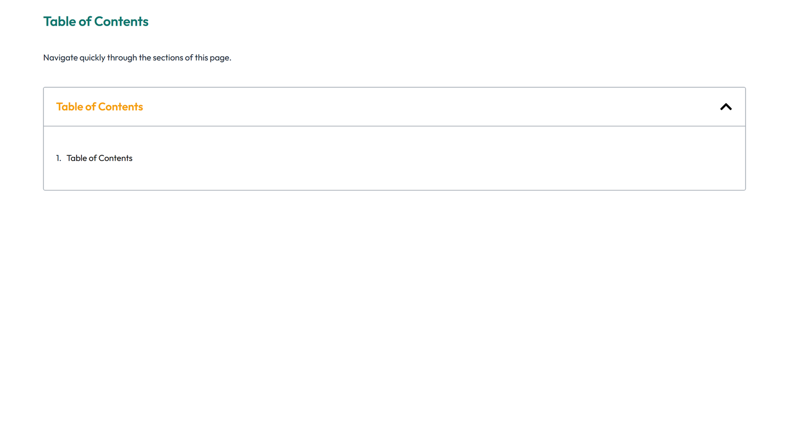 Screenshot of Table of Contents Layout Style 4 2 - Elementor Table of Contents component