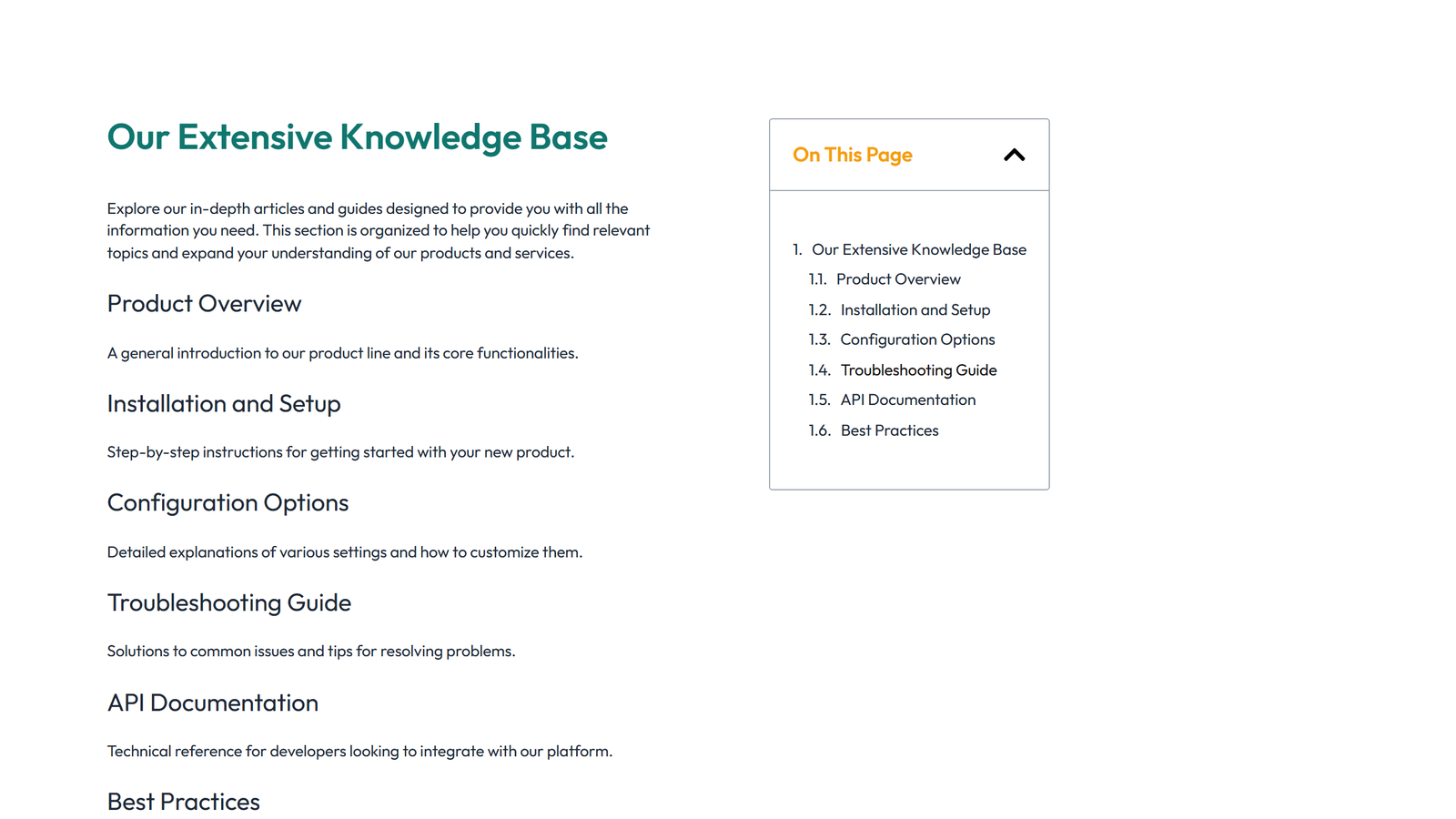 Table of Contents Layout Style 6 3 - Elementor component
