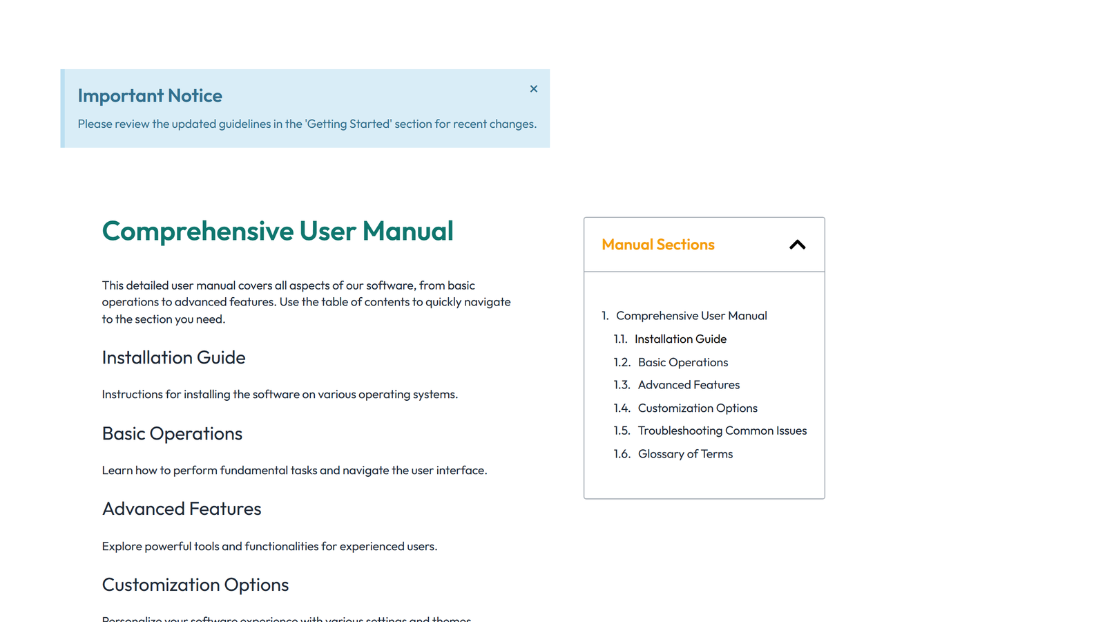 Table of Contents Layout Style 1 4 - Elementor component