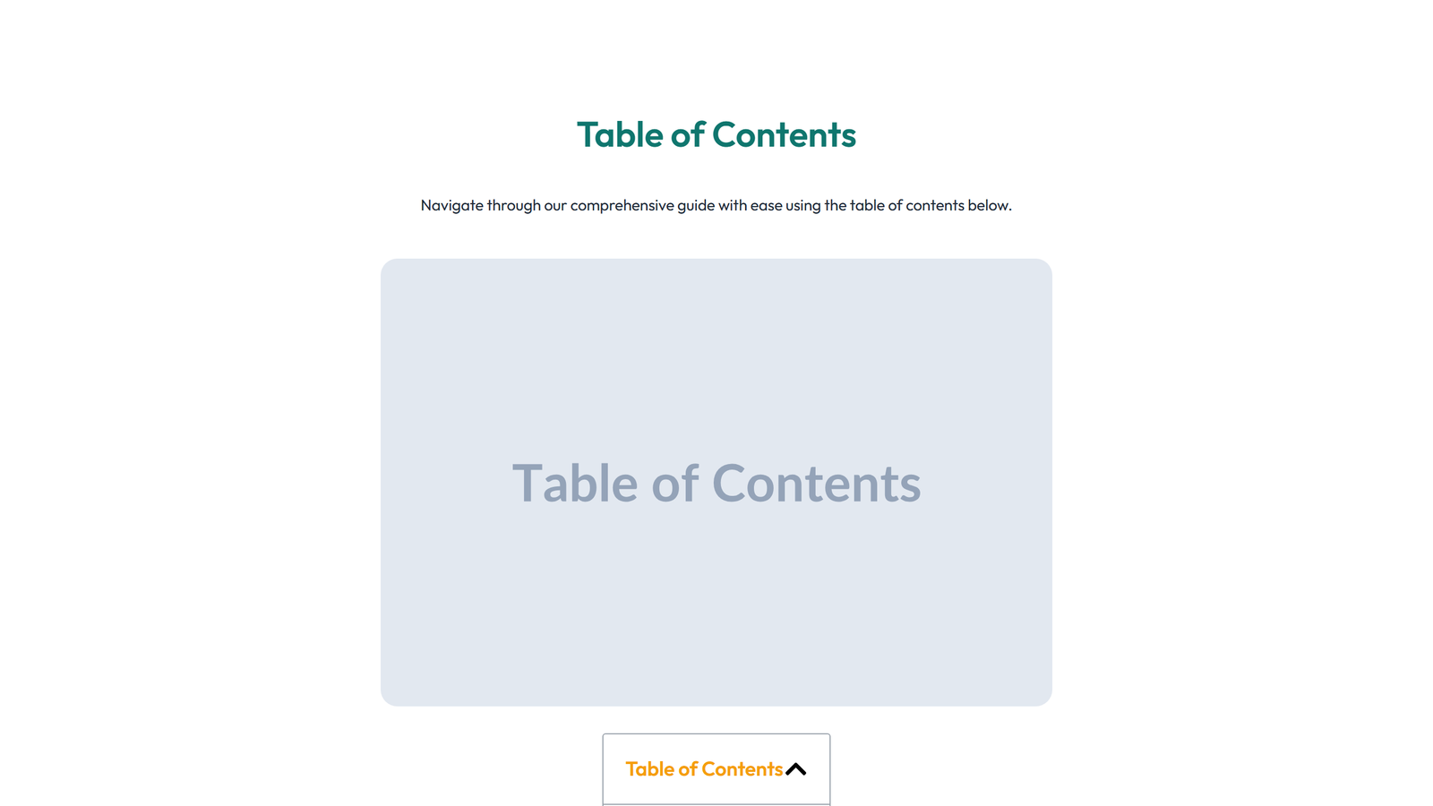 Table of Contents Layout Style 2 5 - Elementor component