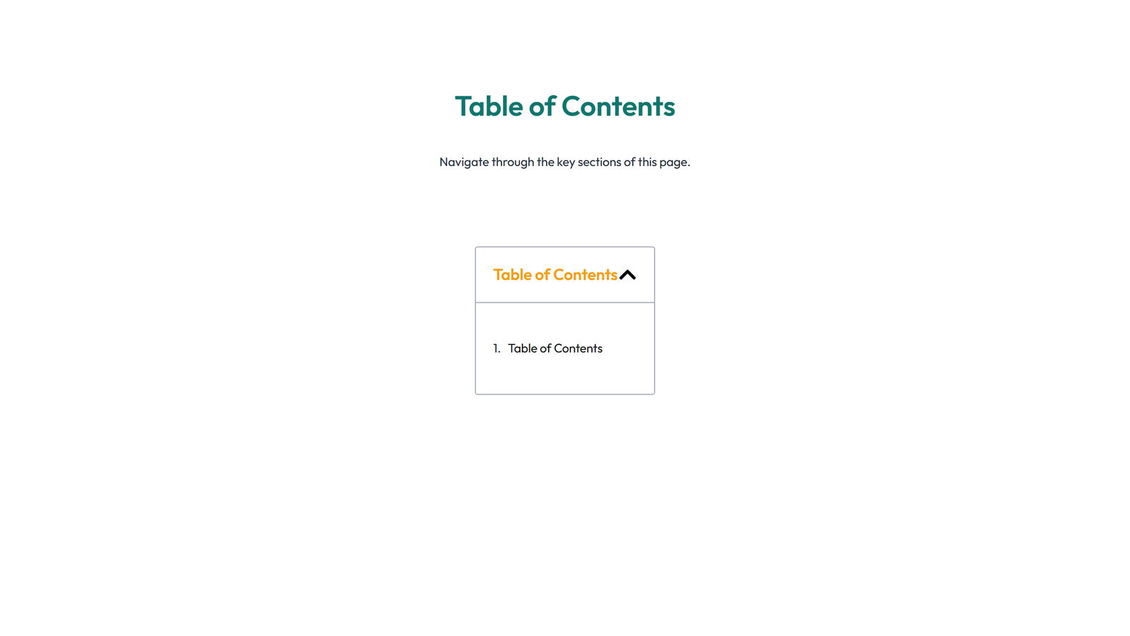 Screenshot of Table of Contents Layout Style 2 6 - Elementor Table of Contents component
