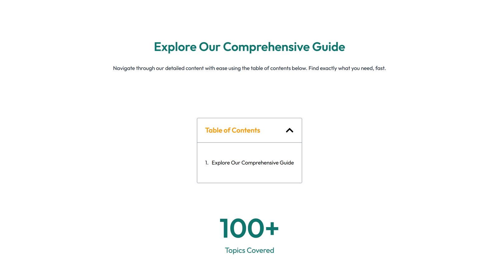Screenshot of Table of Contents Layout Style 5 6 - Elementor Table of Contents component