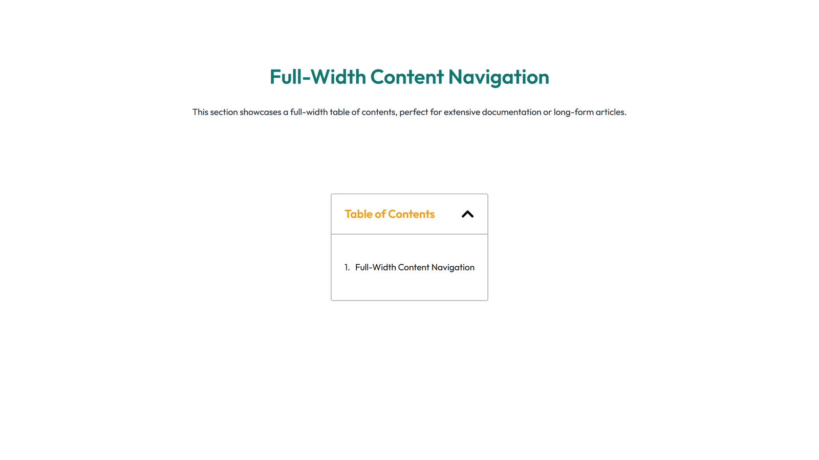 Screenshot of Table of Contents Layout Style 6 6 - Elementor Table of Contents component