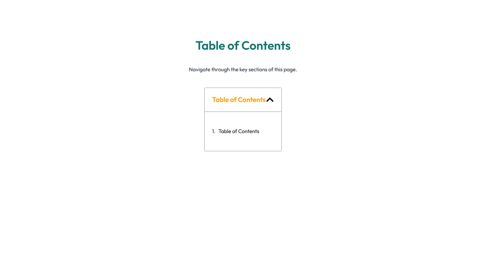 Screenshot of Table of Contents Layout Style 2 9 - Elementor Table of Contents component