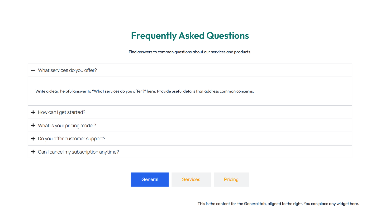 Tabs and Accordion Design 5 3 - Elementor component