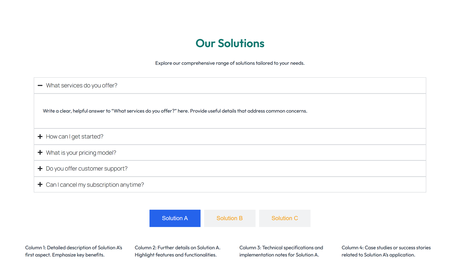 Tabs and Accordion Design 6 3 - Elementor component